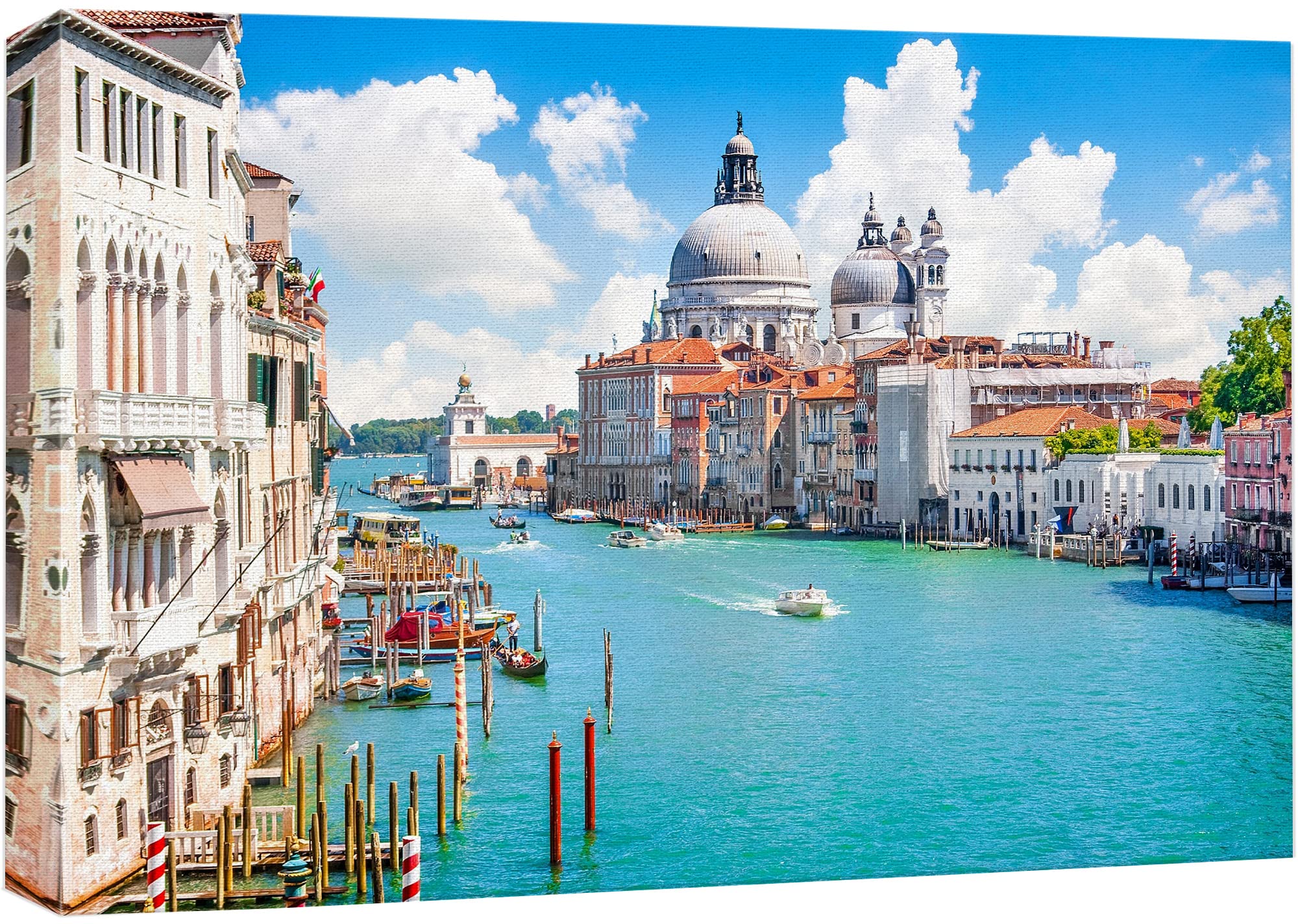Wall26 Canvas Print Wall Art Gran Canal With Basilica Santa Maria In Venice, Italy Nature Wilderness Photography Modern Art Scen