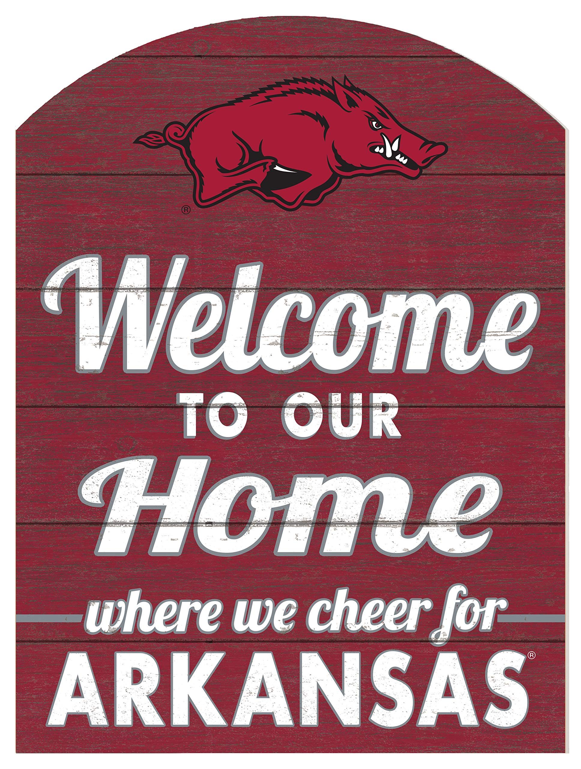 KH Sports Fan Arkansas Razorbacks 22x16 inOutdoor Marquee Sign, Team Color