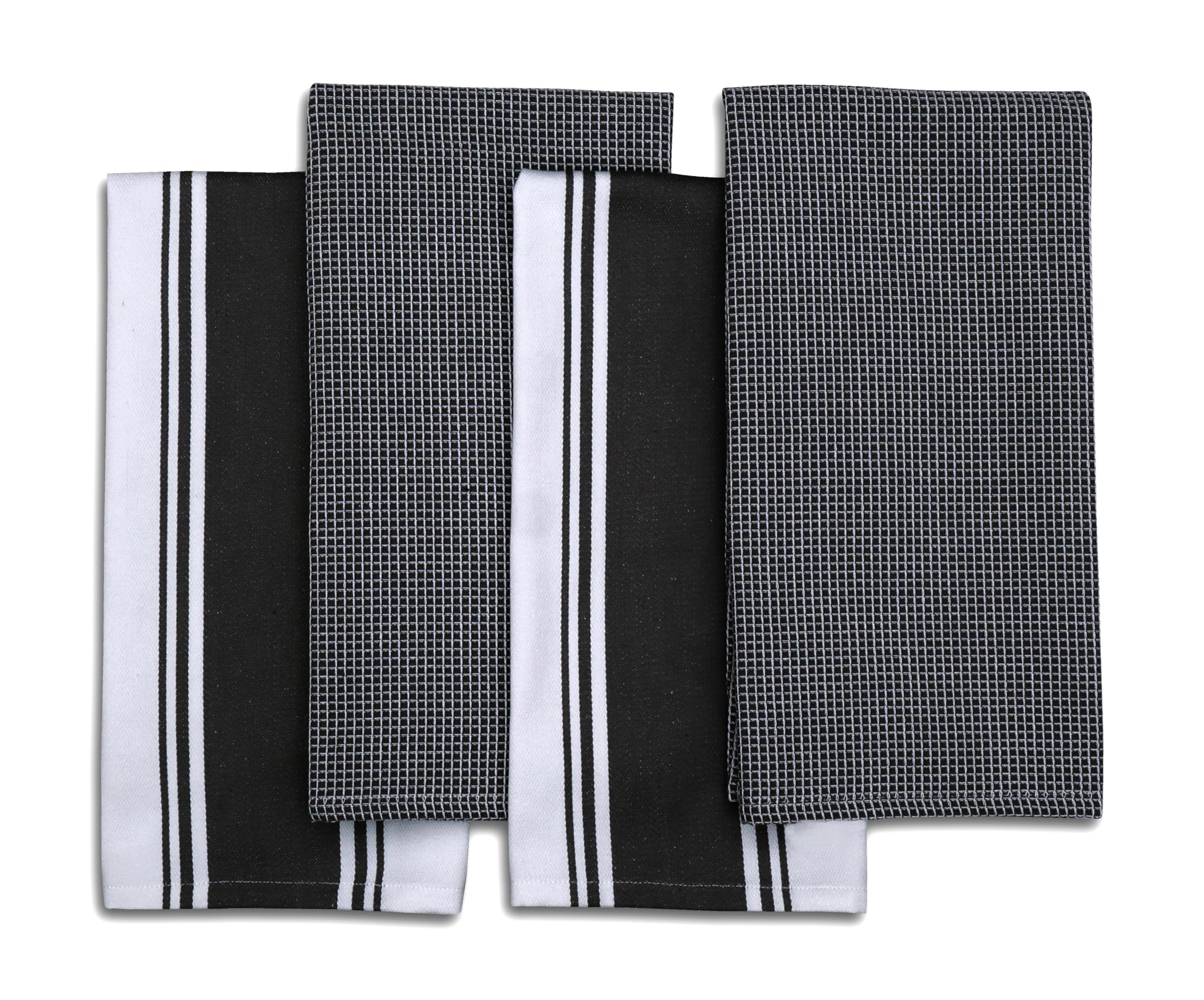 Amour Infini Cotton Kitchen Towels - Set Of 4 Highly Absorbent, Ultra Soft Waffle Weave Tea Towel With Hanging Loop - 20X28 Inch