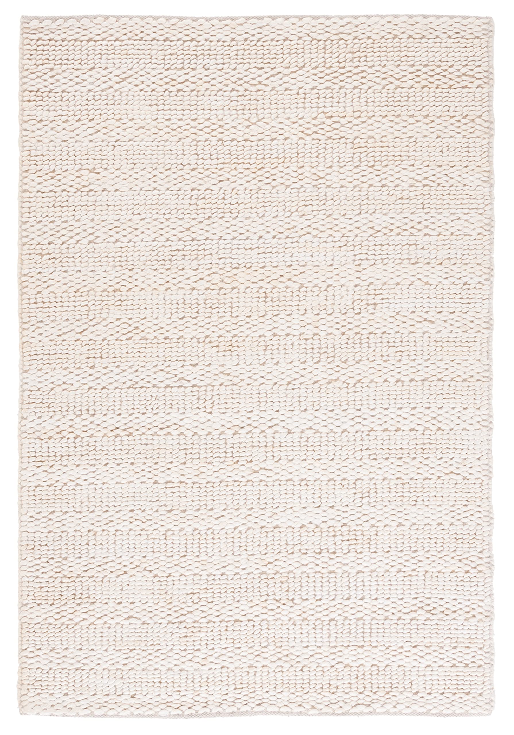 SAFAVIEH Natural Fiber Collection Accent Rug - 23 x 4, Bleach, Handmade Braided Woven Jute, Ideal for High Traffic Areas in En