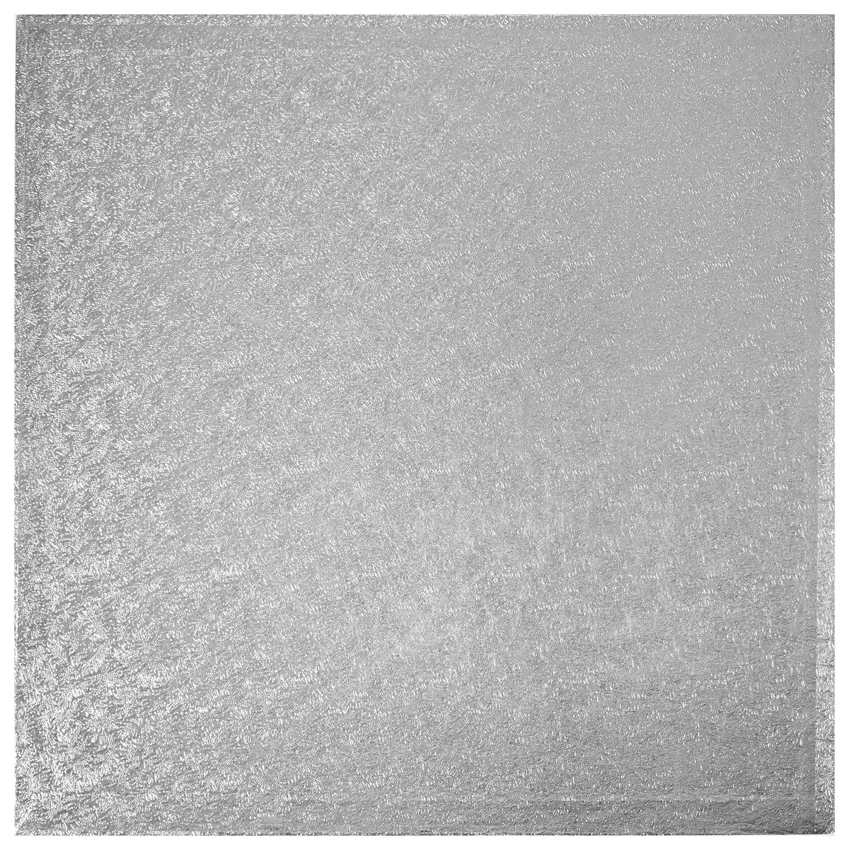 Decopac Square Cake Drum, Foil Covered Cake Drum, Sturdy Half Inch Thick, Pack Of 5, Silver - 14 Inch