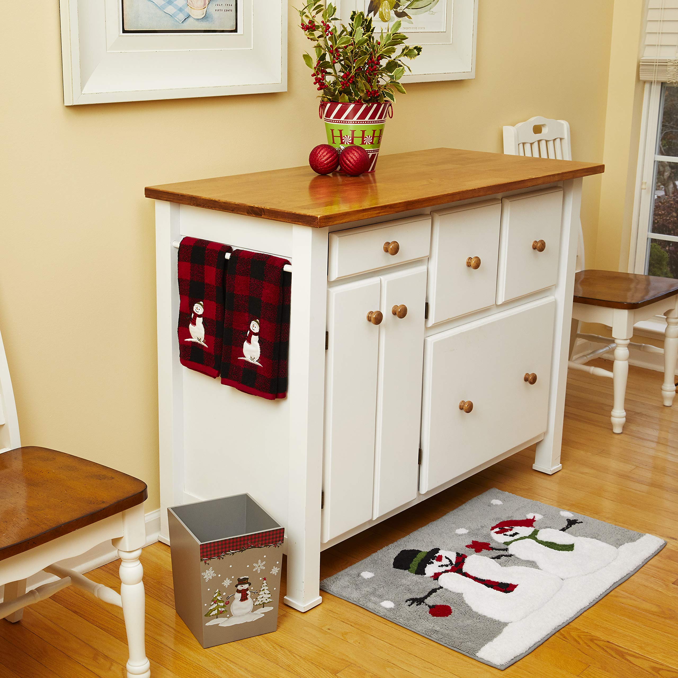 SKL Home Woodland Winter  Hand Towel Set  Red