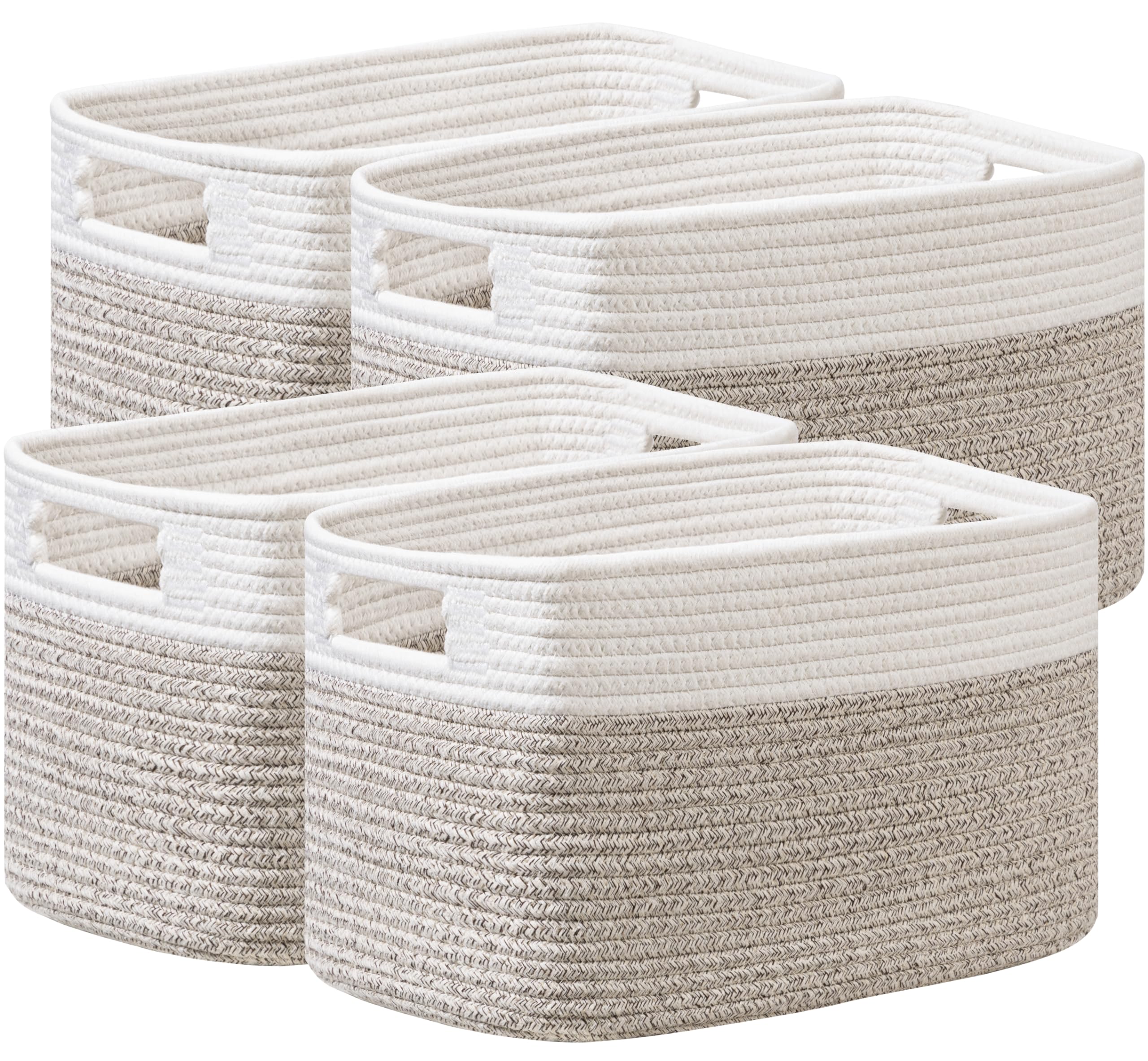 Ubbcare 4 Pack Shelf Baskets, Larger Woven Storage Baskets For Organizing(14.5''L X 9.84''W X 9''H), Basket Organizer For Dog To