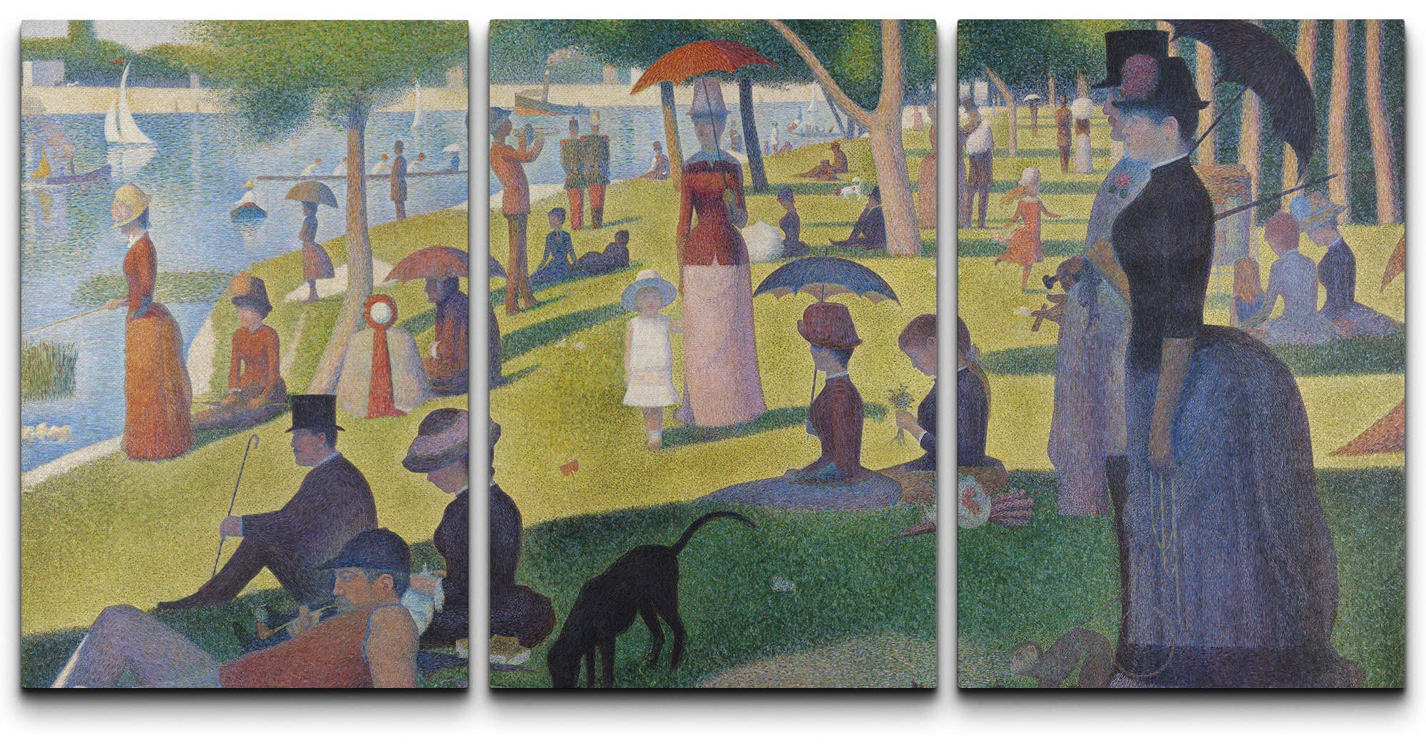 Wall26 Canvas Print Wall Art Set La Grande Jatte By Georges Seurat Cultural Historic Oil Painting Fine Art Reproduction Scenic C
