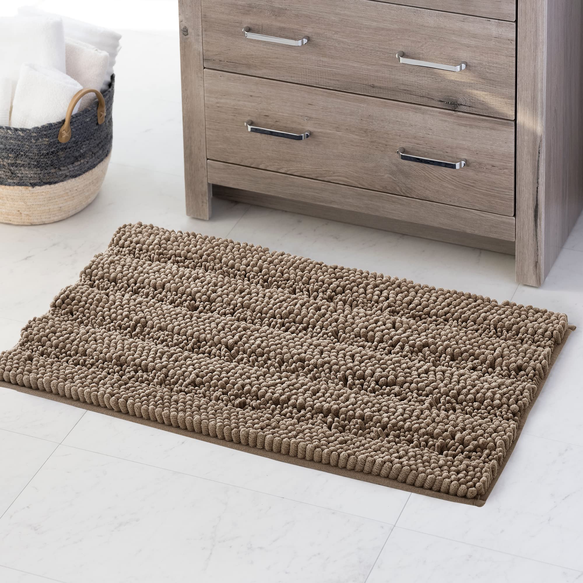Kgorge Non Slip Bath Rugs - Water Absorbent Machine Washable Super Soft Thick Kitchen Mats For Bathroom Shower Area Living Room