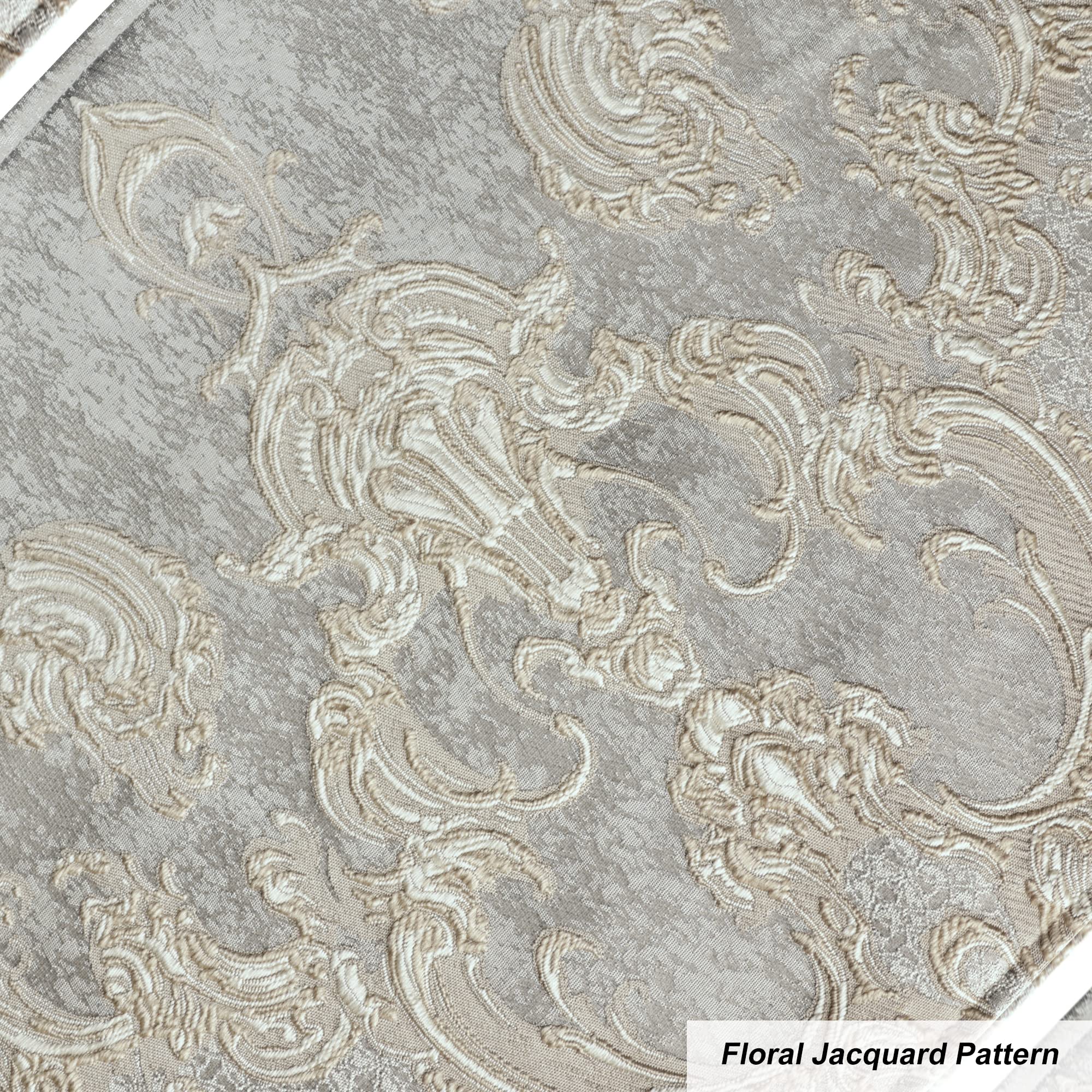 Loom And Mill Luxury Placemats Set Of 4 For Dining Table, Jacquard Fabric Table Place Mats For Dining Table Kitchen Room Decorat