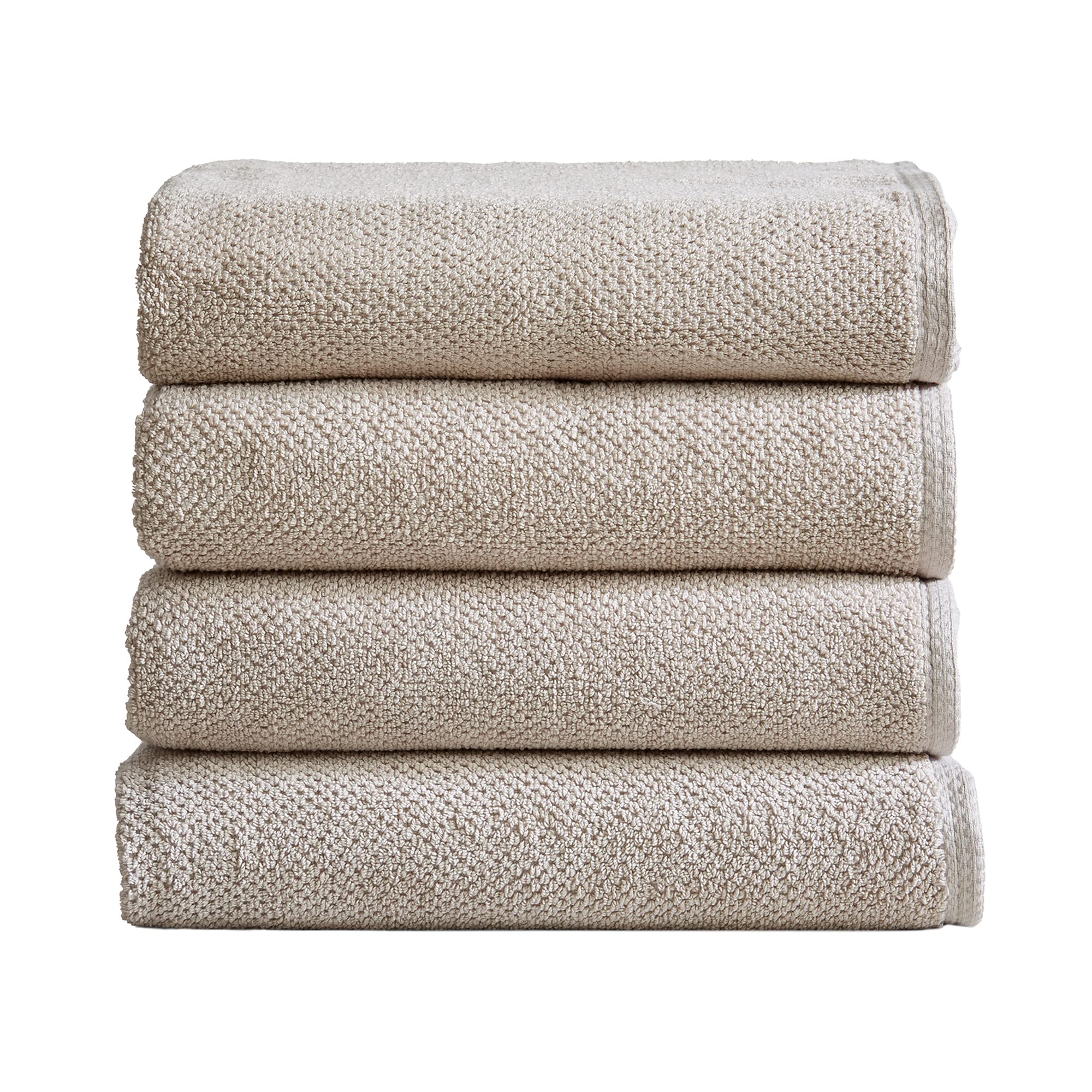 Great Bay Home 100 Cotton Quick-Dry Bath Towel Set (30 X 52 Inches) Highly Absorbent, Textured Popcorn Weave Bath Towels Acacia