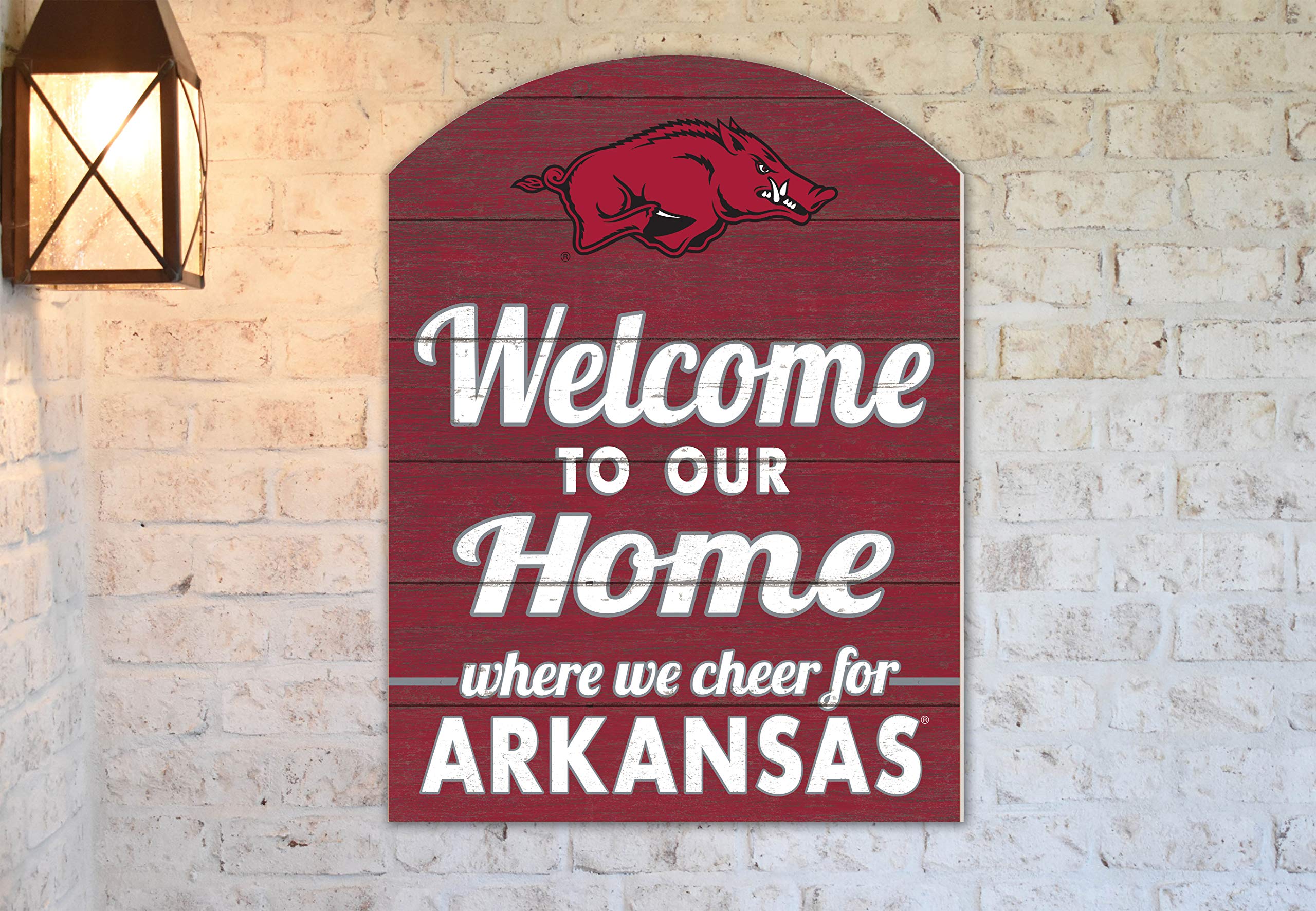 KH Sports Fan Arkansas Razorbacks 22x16 inOutdoor Marquee Sign, Team Color