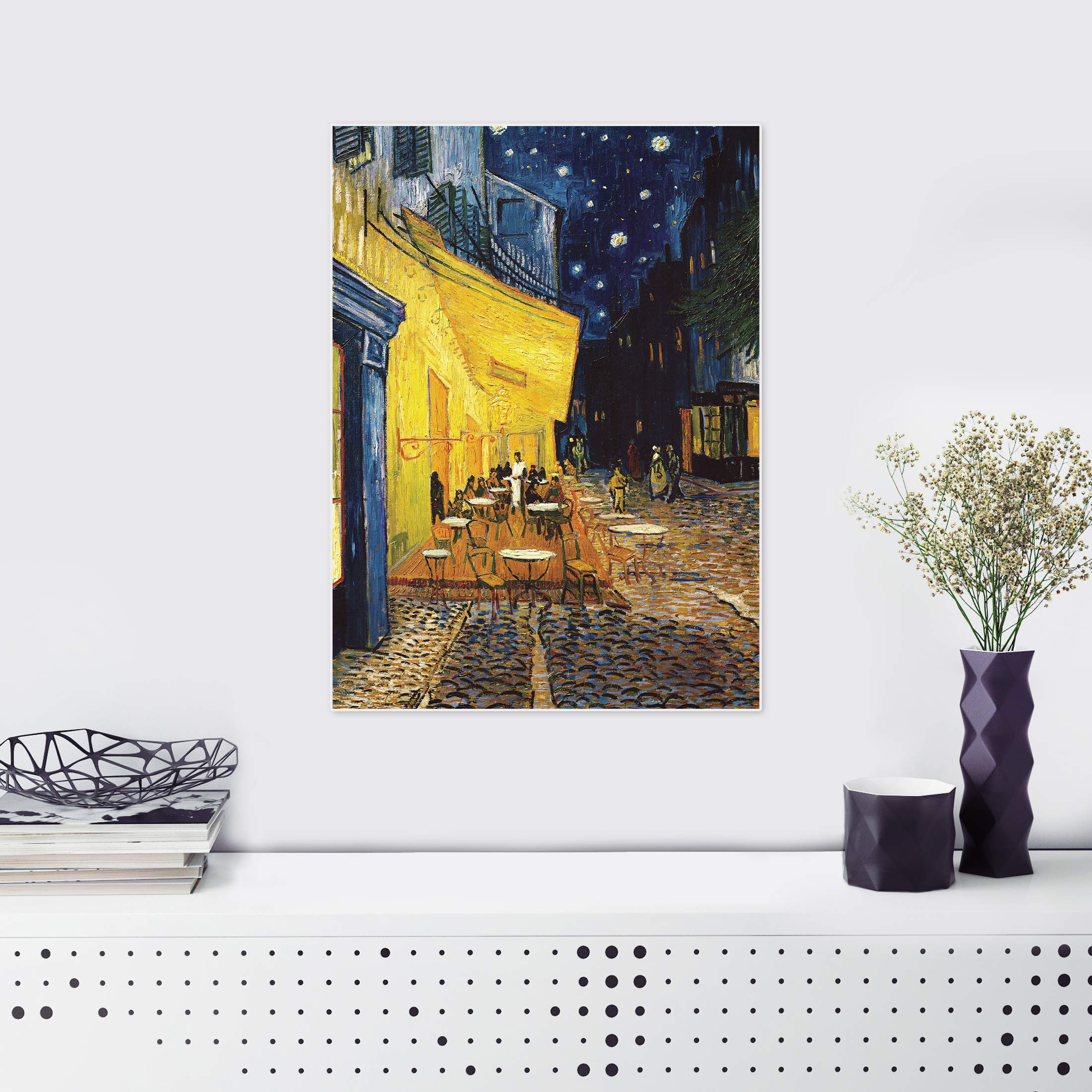 Cafe Terrace At Night Poster By Vincent Van Gogh - 1881 - Fine Art Print - La Terrace Du Caf   Sur La Place Du Forum 18 X 24 Inc