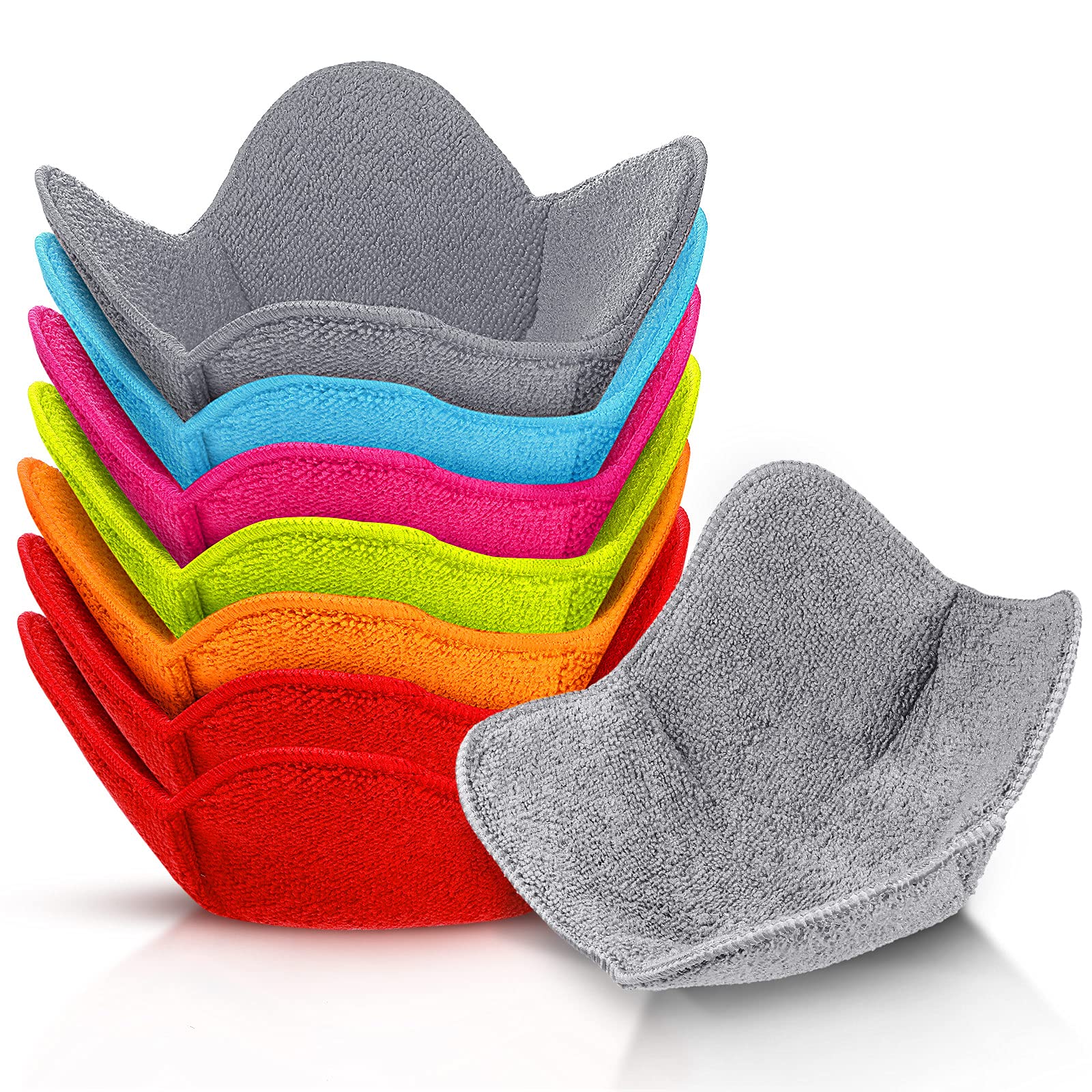 8 Pieces Bowl Holders Microwave Safe Bowl Pot Holder For Hot Soup, Food, Meals (Assorted Color)