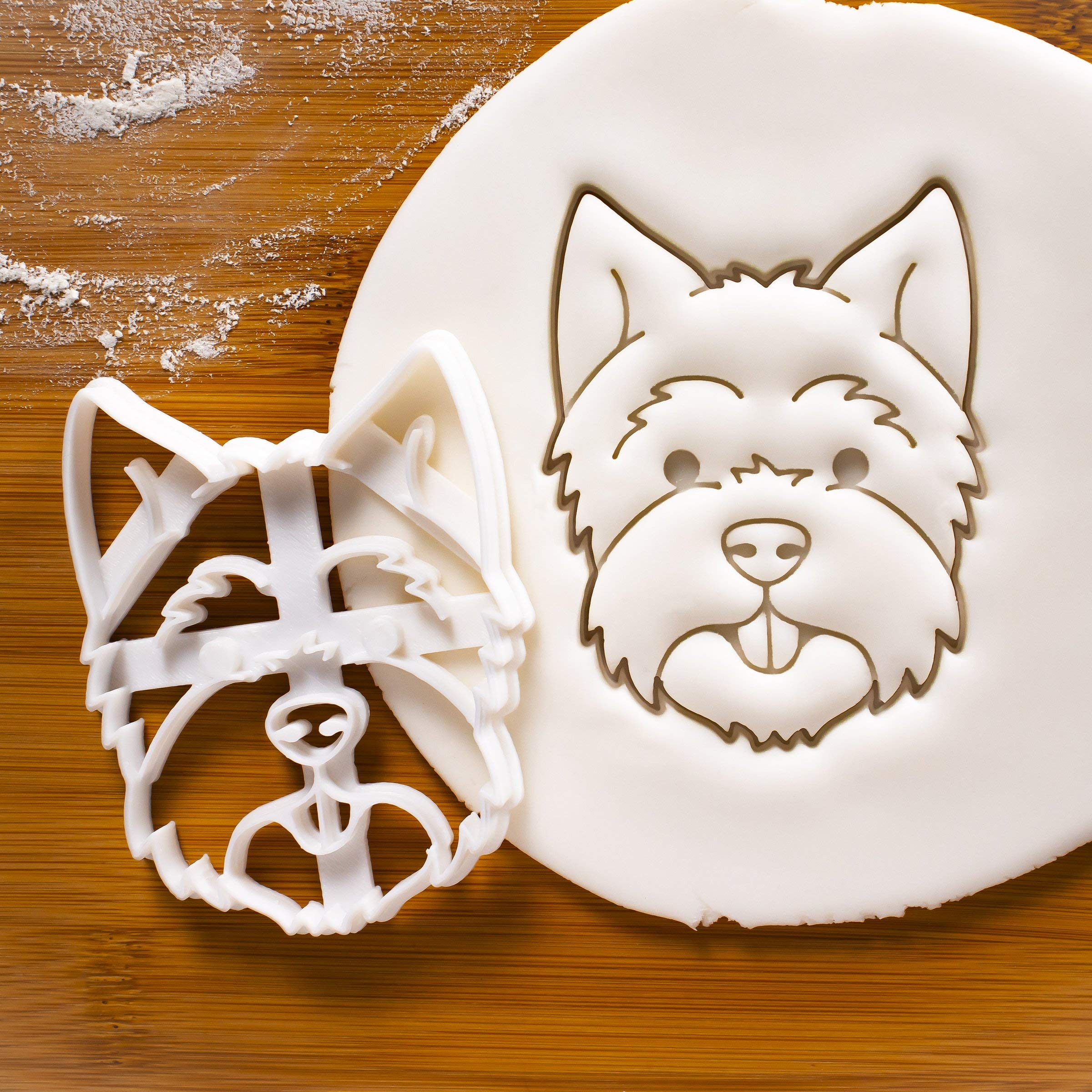 Set Of 2 West Highland White Terrier Cookie Cutters (Design: Face And Silhouette), 2 Pieces - Bakerlogy