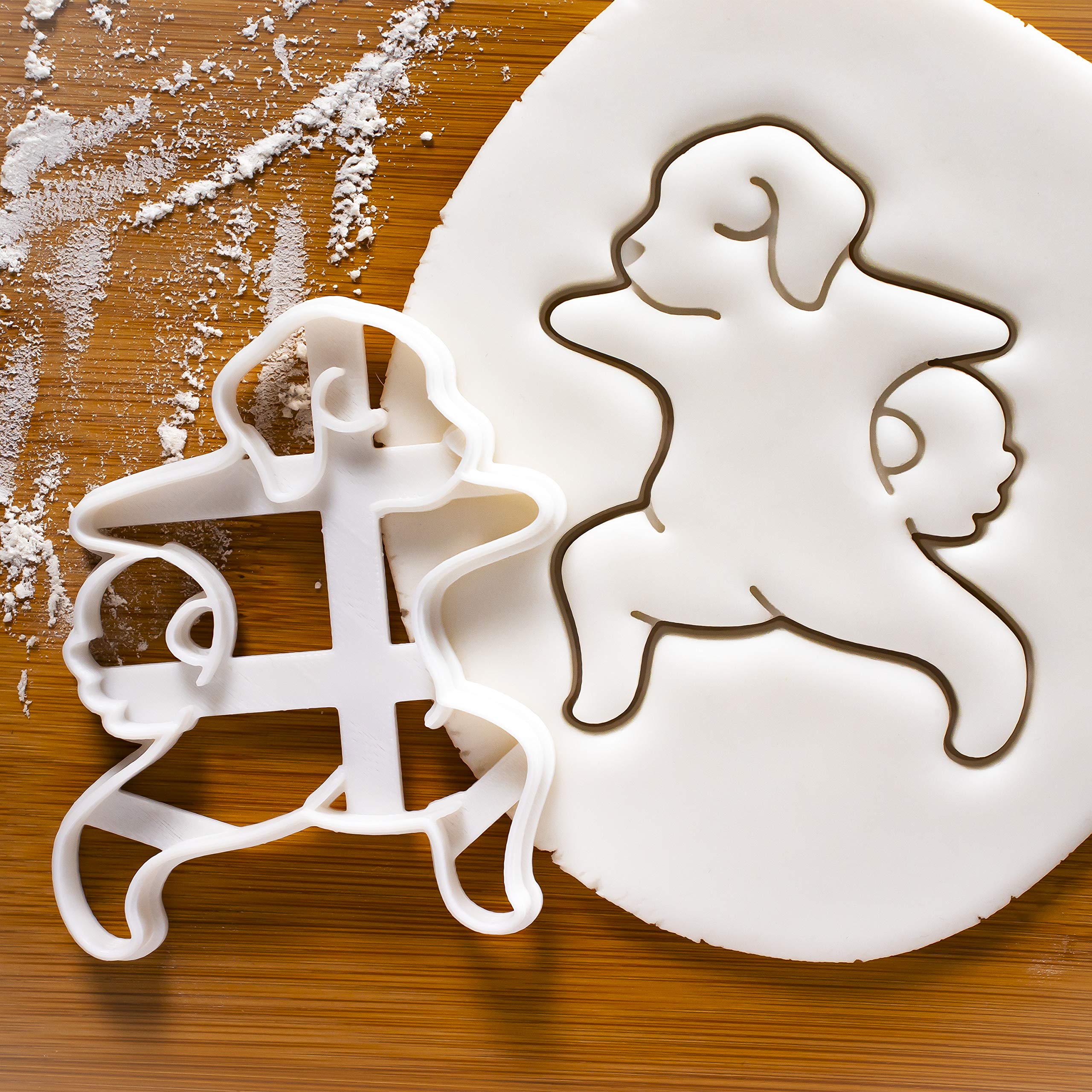 Set Of 4 Yoga Dog Cookie Cutters (Designs: Warrior Pose 1, 2, Upward Facing, Downward Facing), 4 Pieces- Bakerlogy