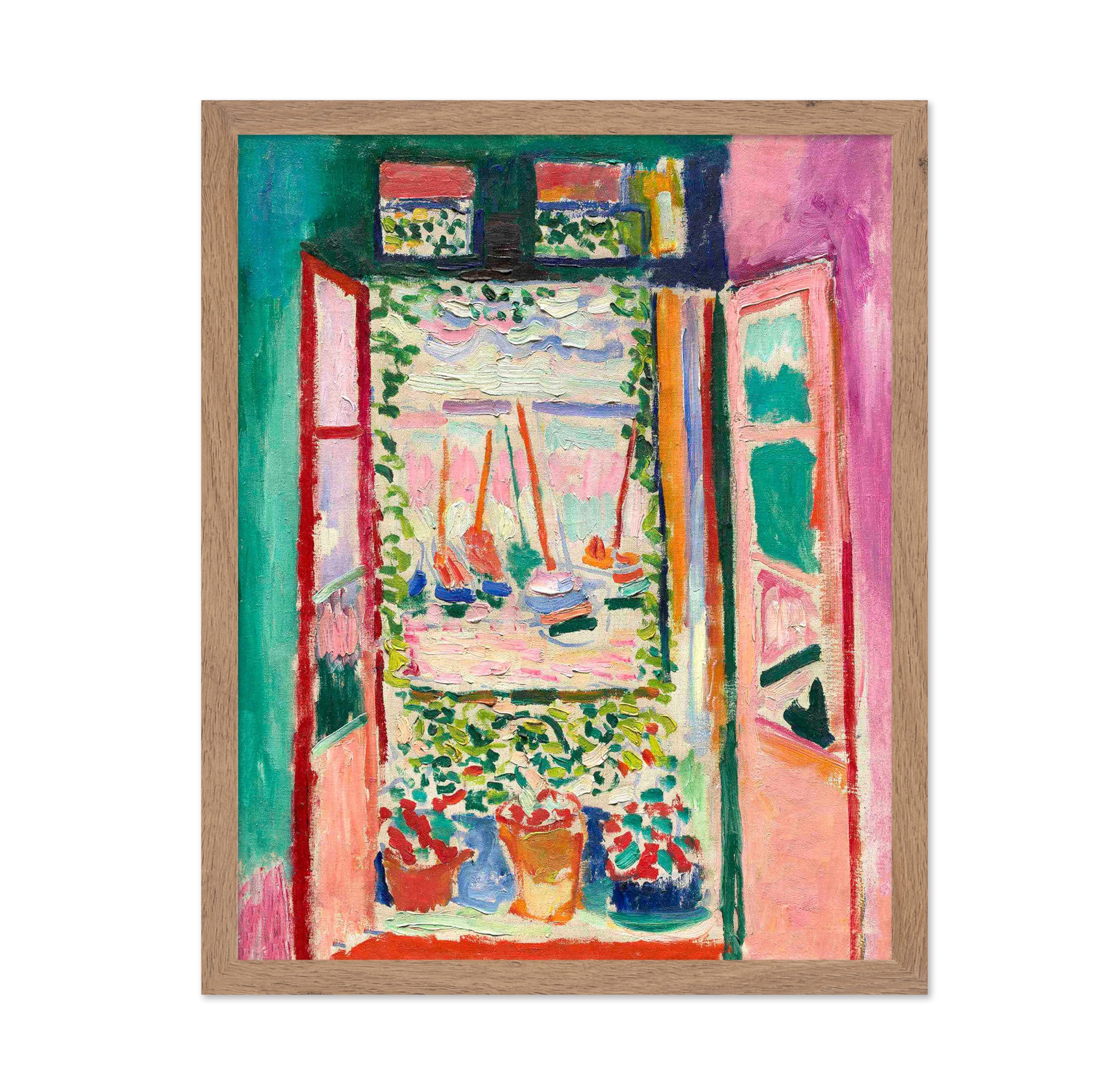 Poster Master Vintage Henri Matisse Poster - Retro Fauvism Print - Gift for Artist, Traveler - Open Window, Collioure, Sailboats