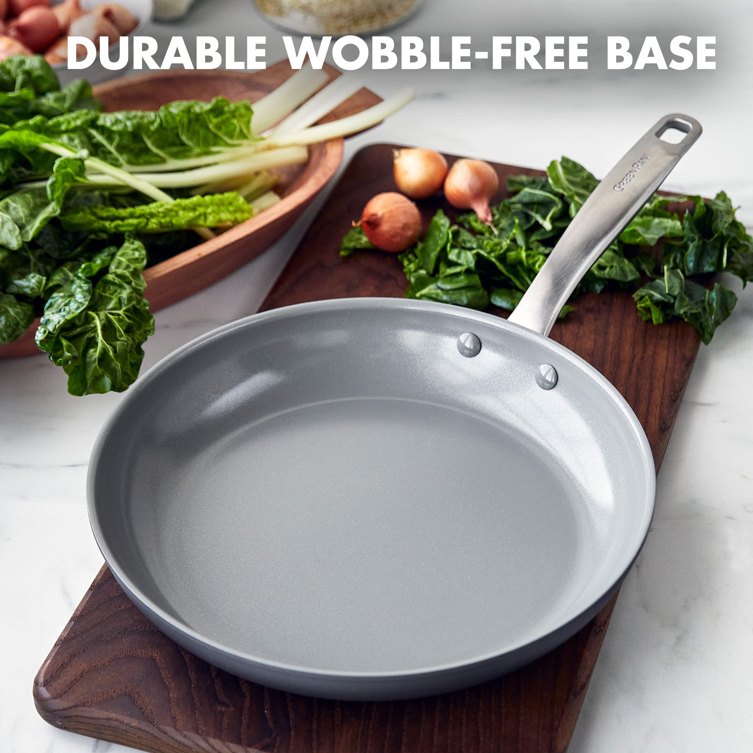 Greenpan Chatham Hard Anodized Healthy Ceramic Nonstick, 11'' Frying Pan Skillet, Pfas-Free, Dishwasher Safe, Oven Safe, Gray