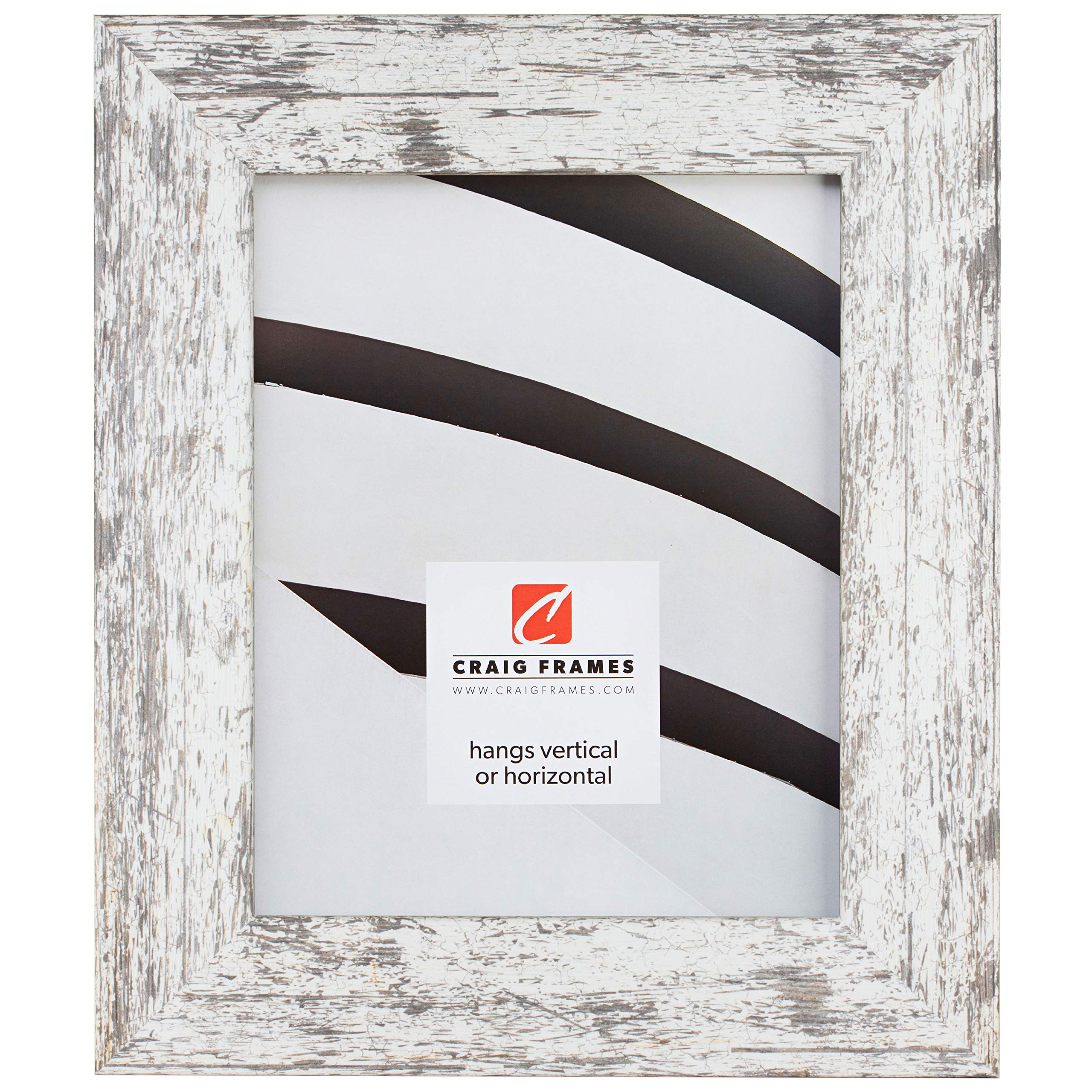 Craig Frames American Barn, Faux Barnwood Picture Frame, White, 4 x 6 Inch