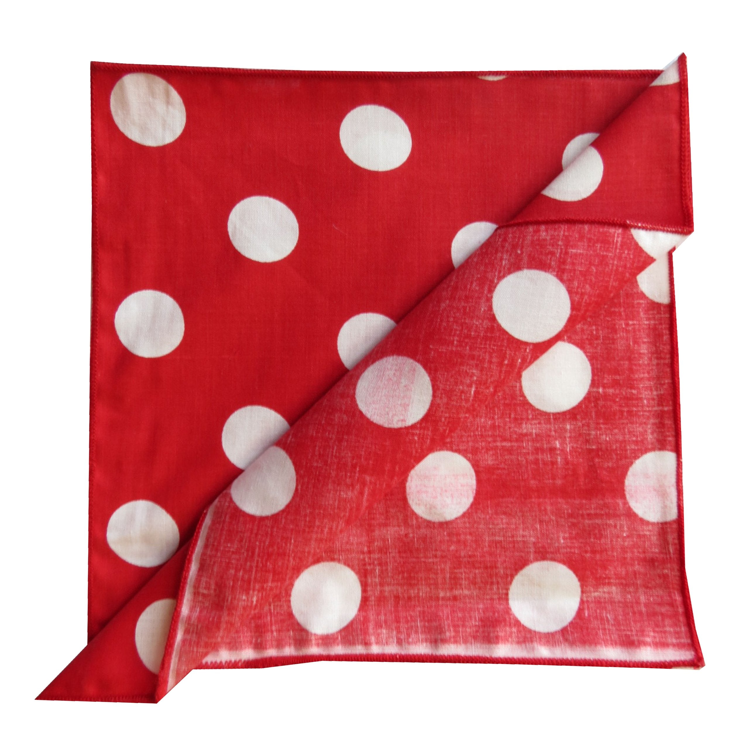 Artofabric Decorative Cotton Tablecloth In White Polka Dot On Red Print 59X108