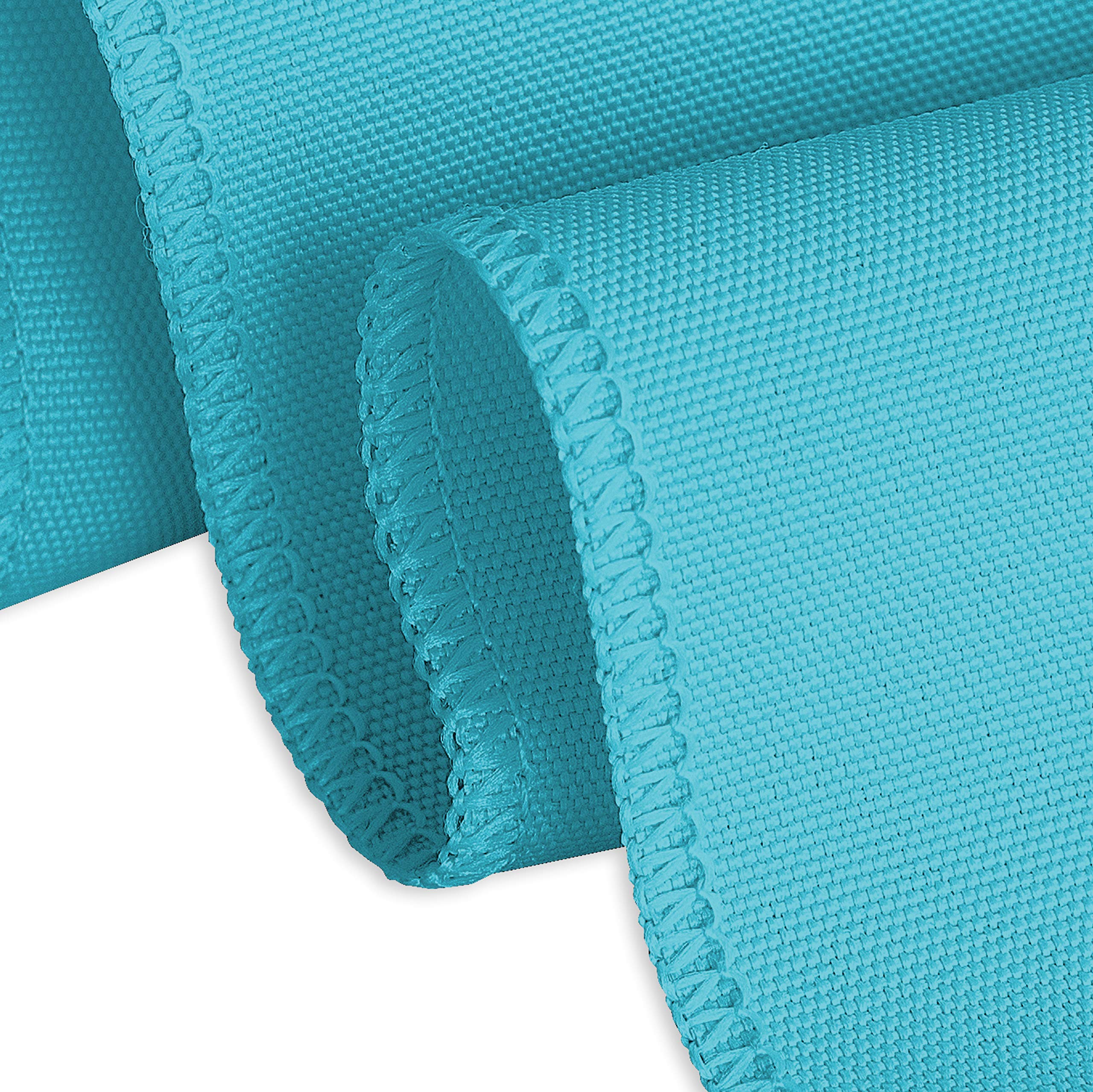 Linentablecloth 108-Inch Round Polyester Tablecloth Turquoise