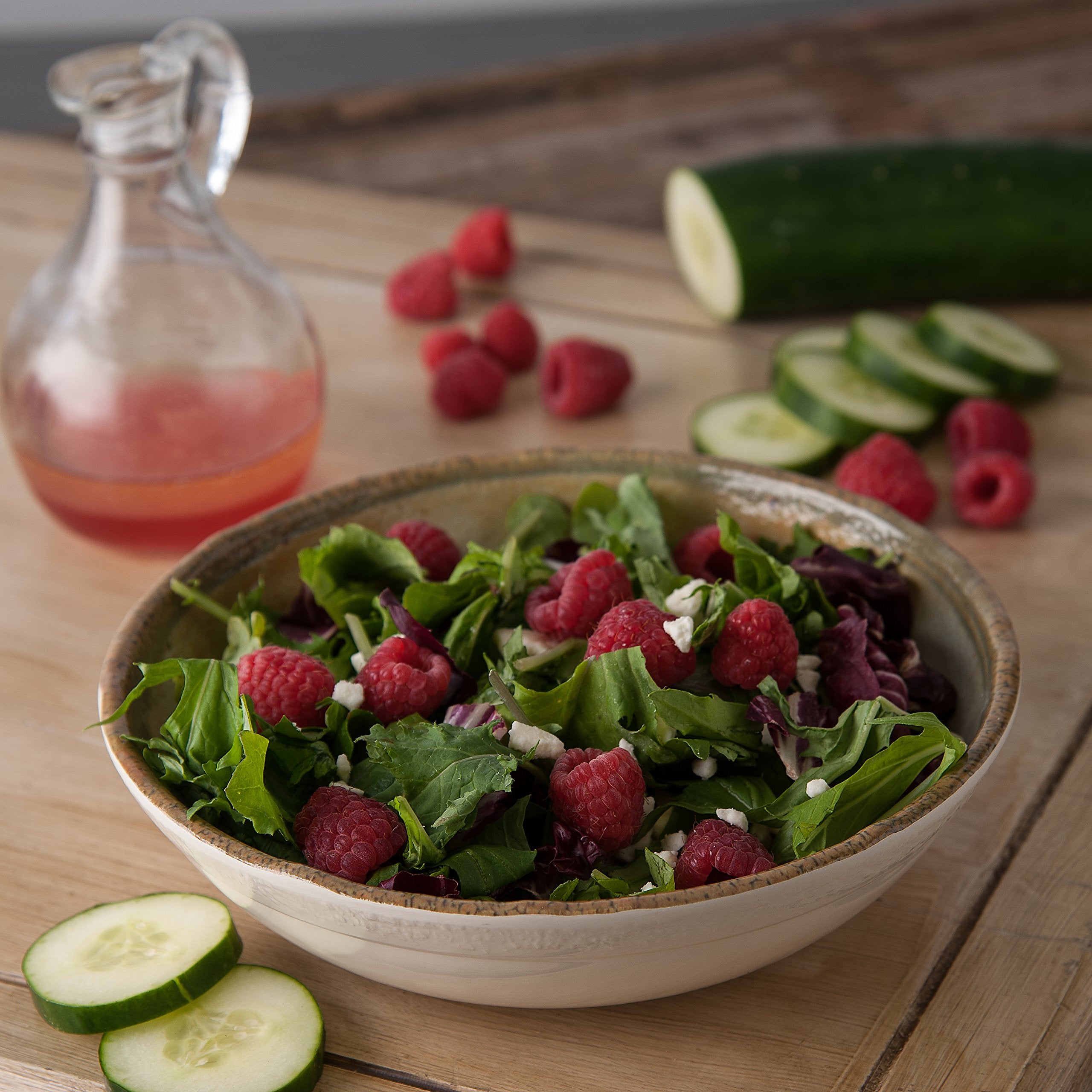 Carlisle FoodService Products Gathering Reusable Plastic Bowl Salad Bowl for Home and Restaurant  Melamine  35.5 Ounces  Adobe