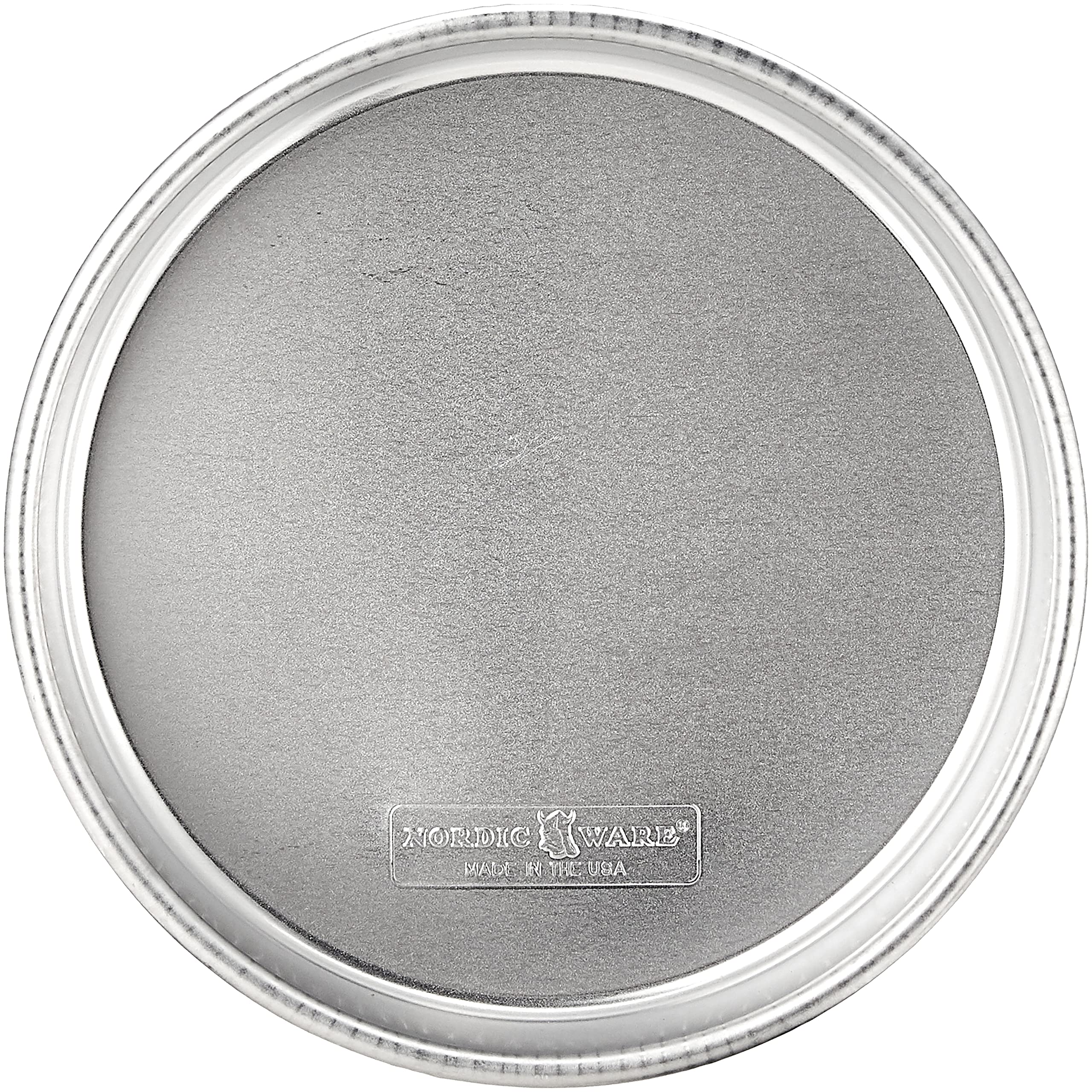 Nordic Ware Natural Aluminum Commercial Round Layer Cake Pan Baking Essentials, 9'', Silver