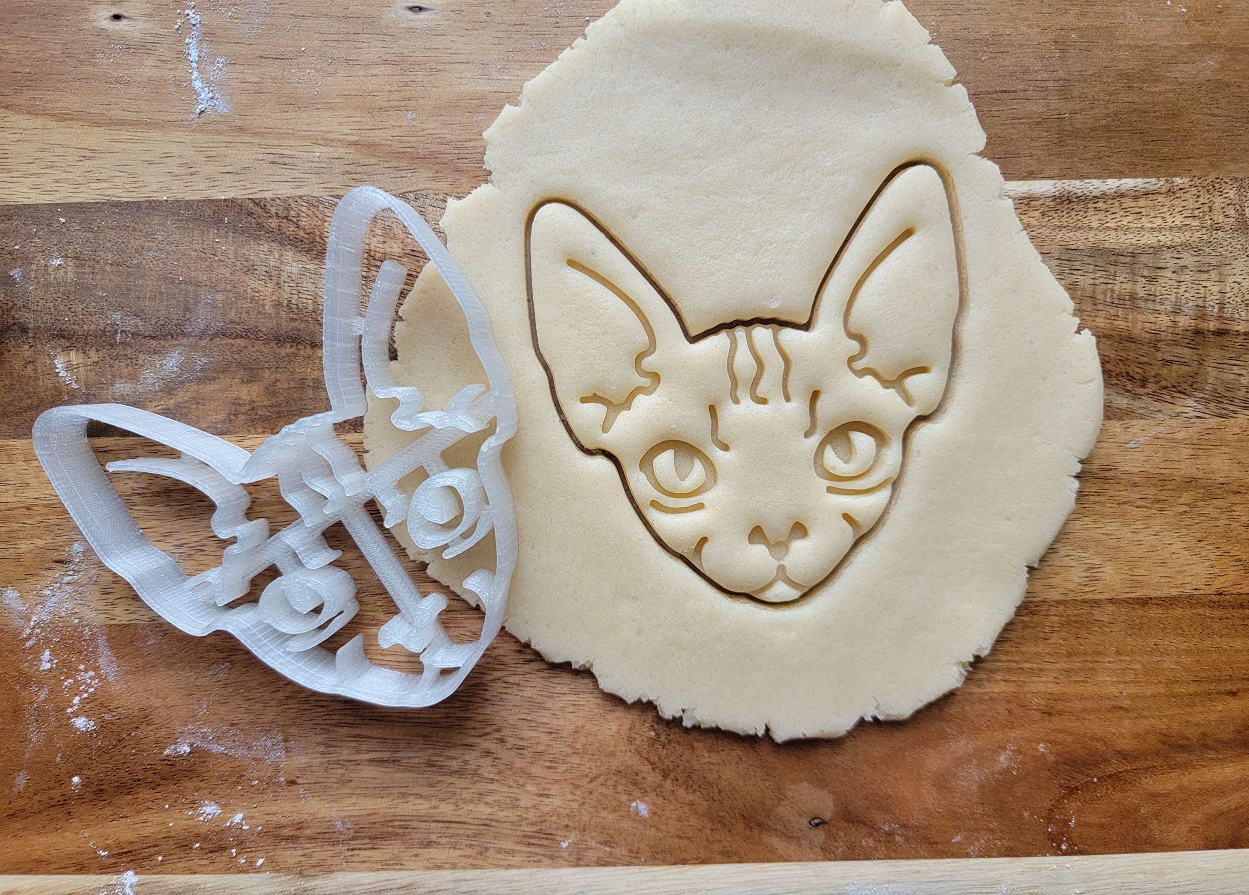 Sphynx Cat Cookie Cutter, 3 Inch, Face Shape