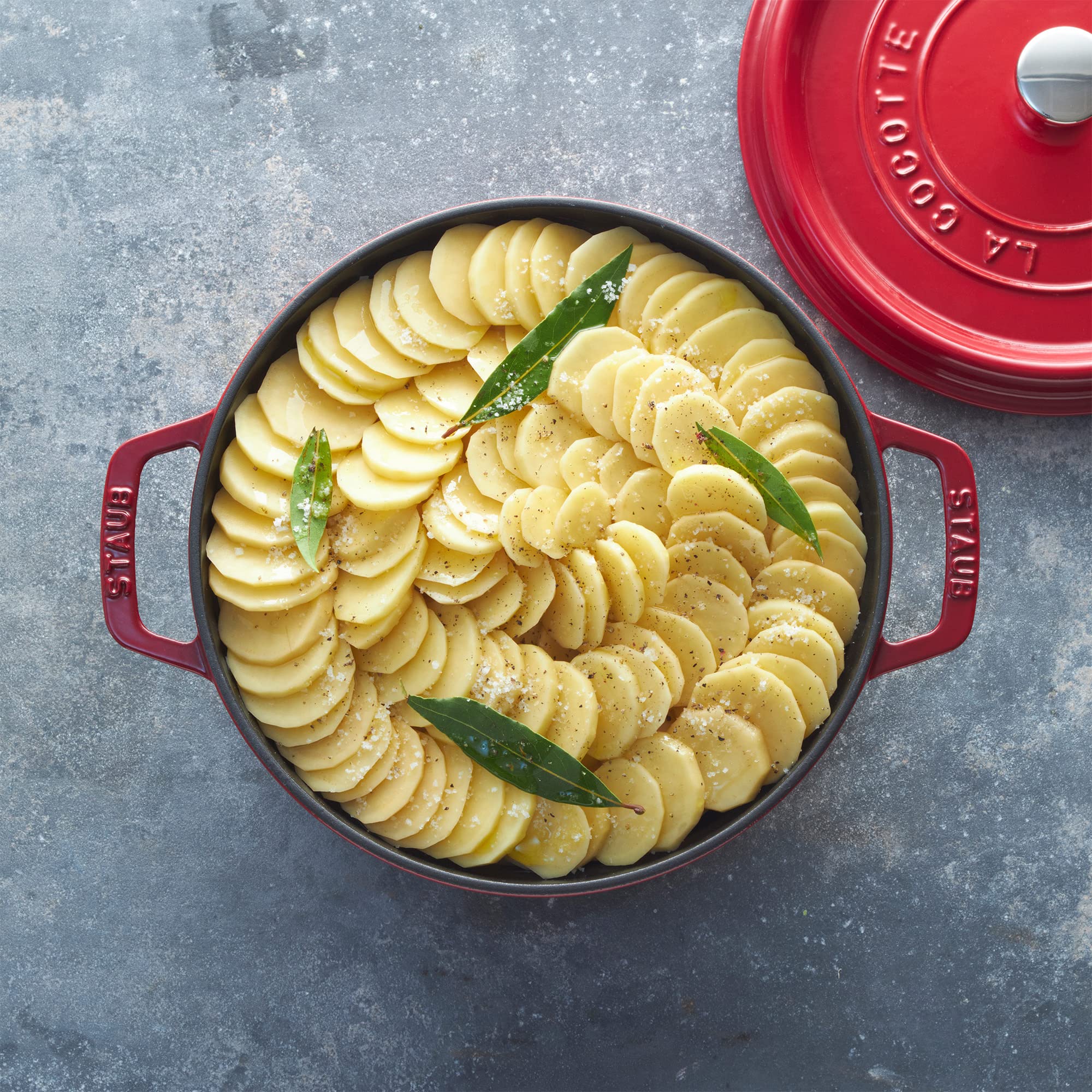 STAUB Cast Iron Dutch Oven 5-qt Tall Cocotte, Cherry, Model 12502406, Made in France, Perfect for 5-6 Servings