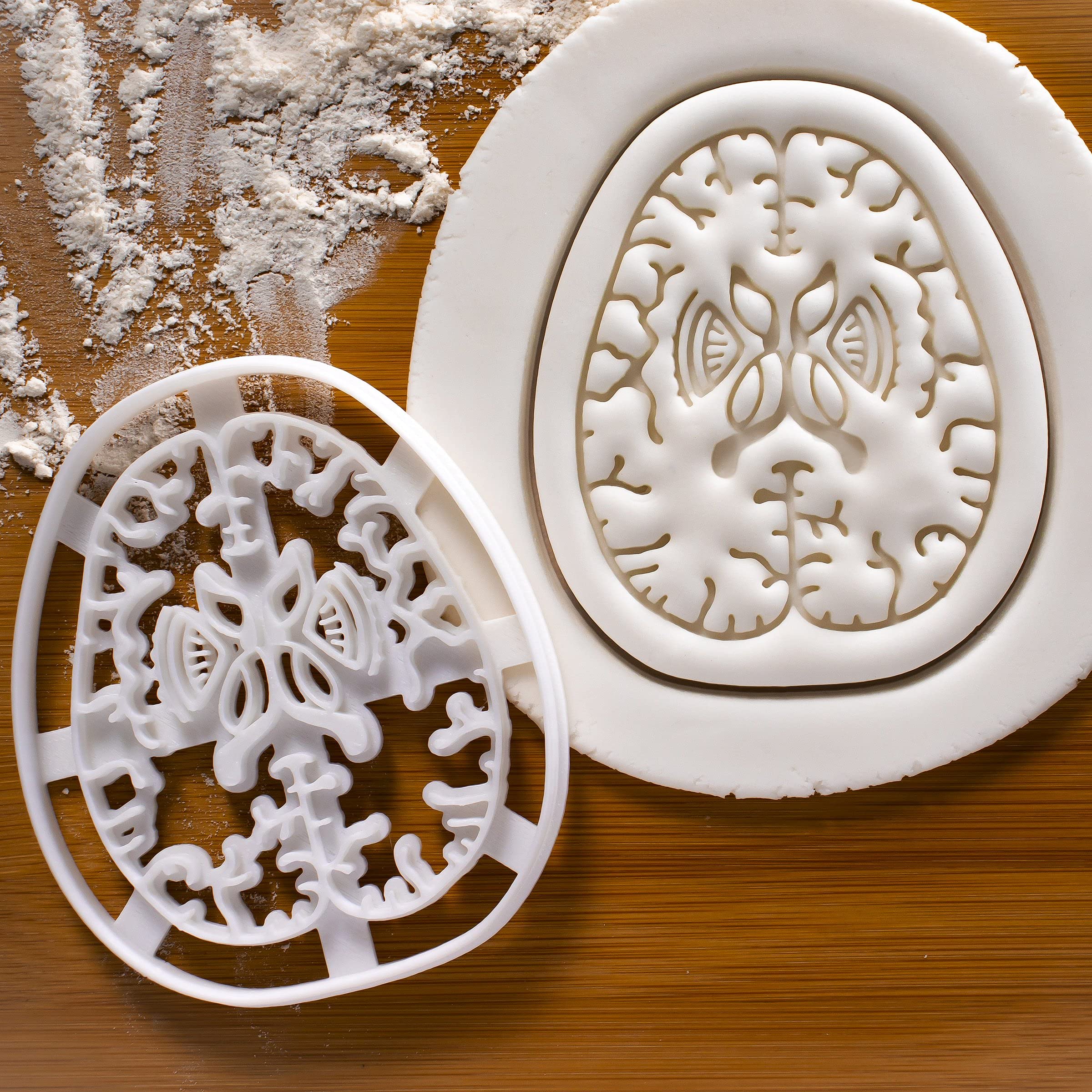 Set Of 2 Cookie Cutters (Designs: Neuron & Brain Axial Section), 2 Pieces - Bakerlogy