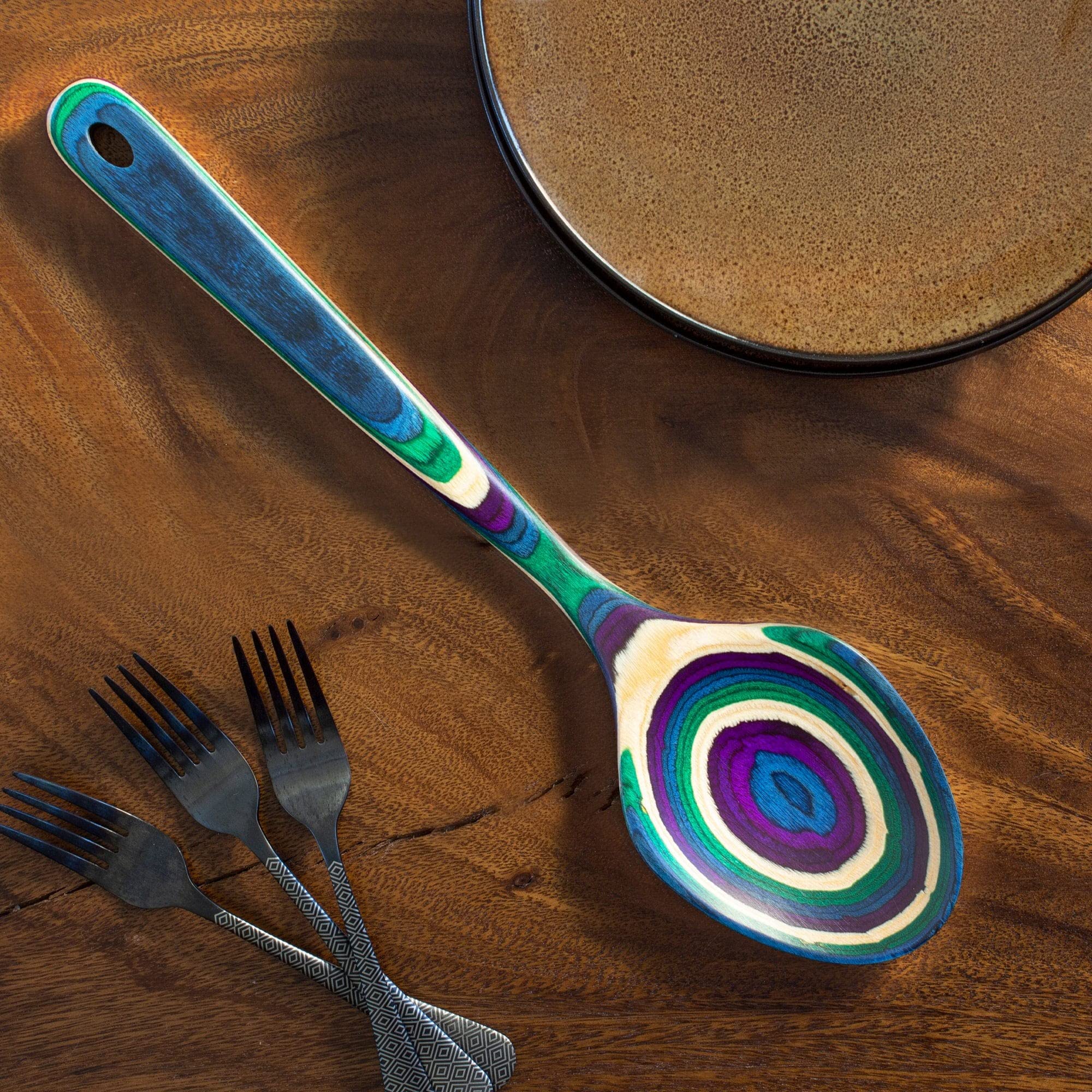 Baltique Mumbai Collection 14 Grand Serving Spoon, Extra-Large Cooking Spoon, Safe For Use On Nonstick