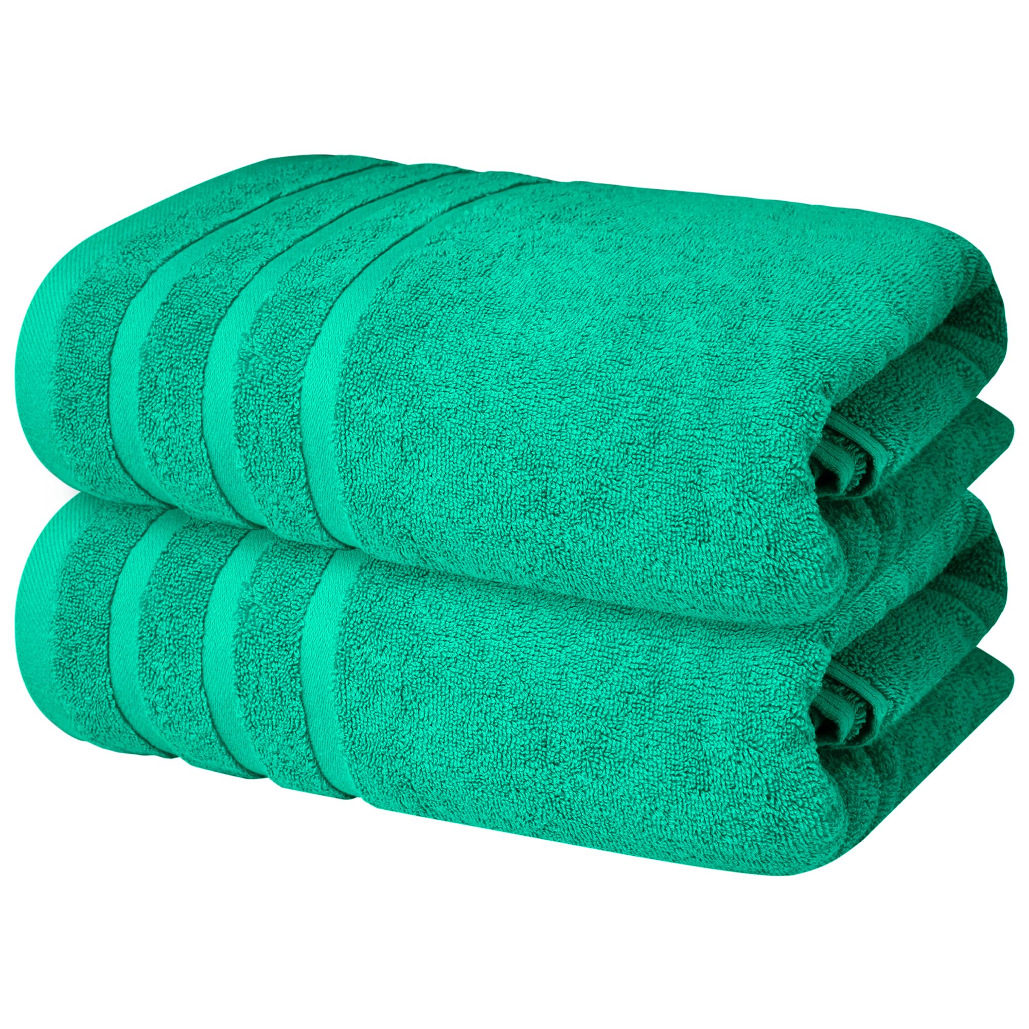 Infinitee Xclusives Luxury 100% Cotton Bath Towel Set (2 Pack Bath Towels 700 GSM  Vivid Green)
