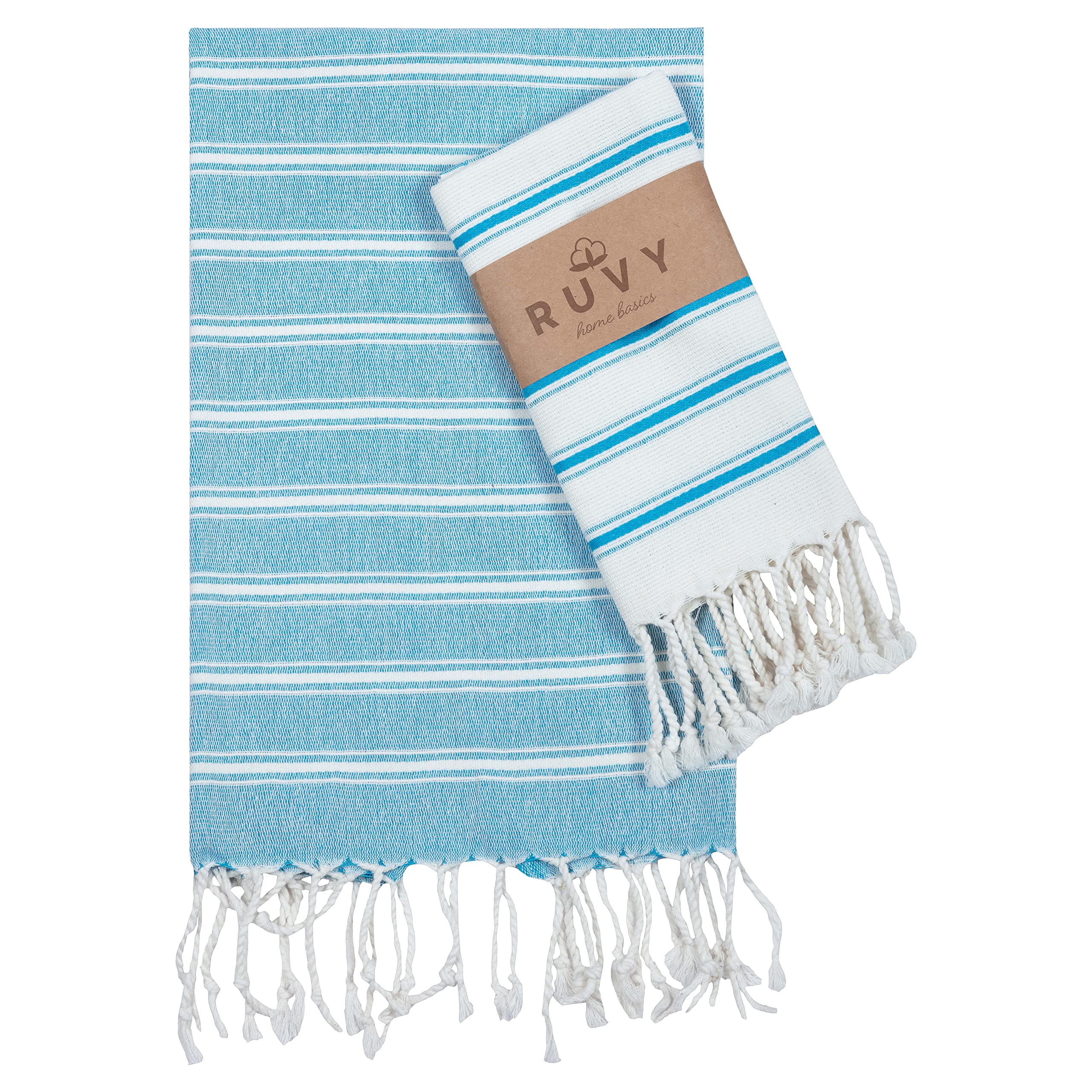 Ruvy Home Basics Turkish Hand Towels For Bathroom Set Of 2 | 18 ''X40 '', Cotton | Bathroom Hand Towels & Decorative Hand Towels