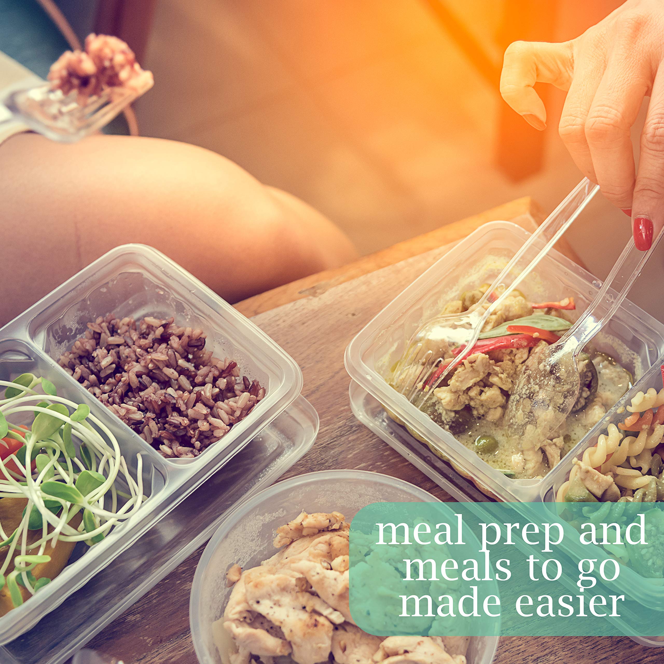 Plasticpro Clear Plastic Tea Spoons Disposable Cutlery Utensils 50 Count