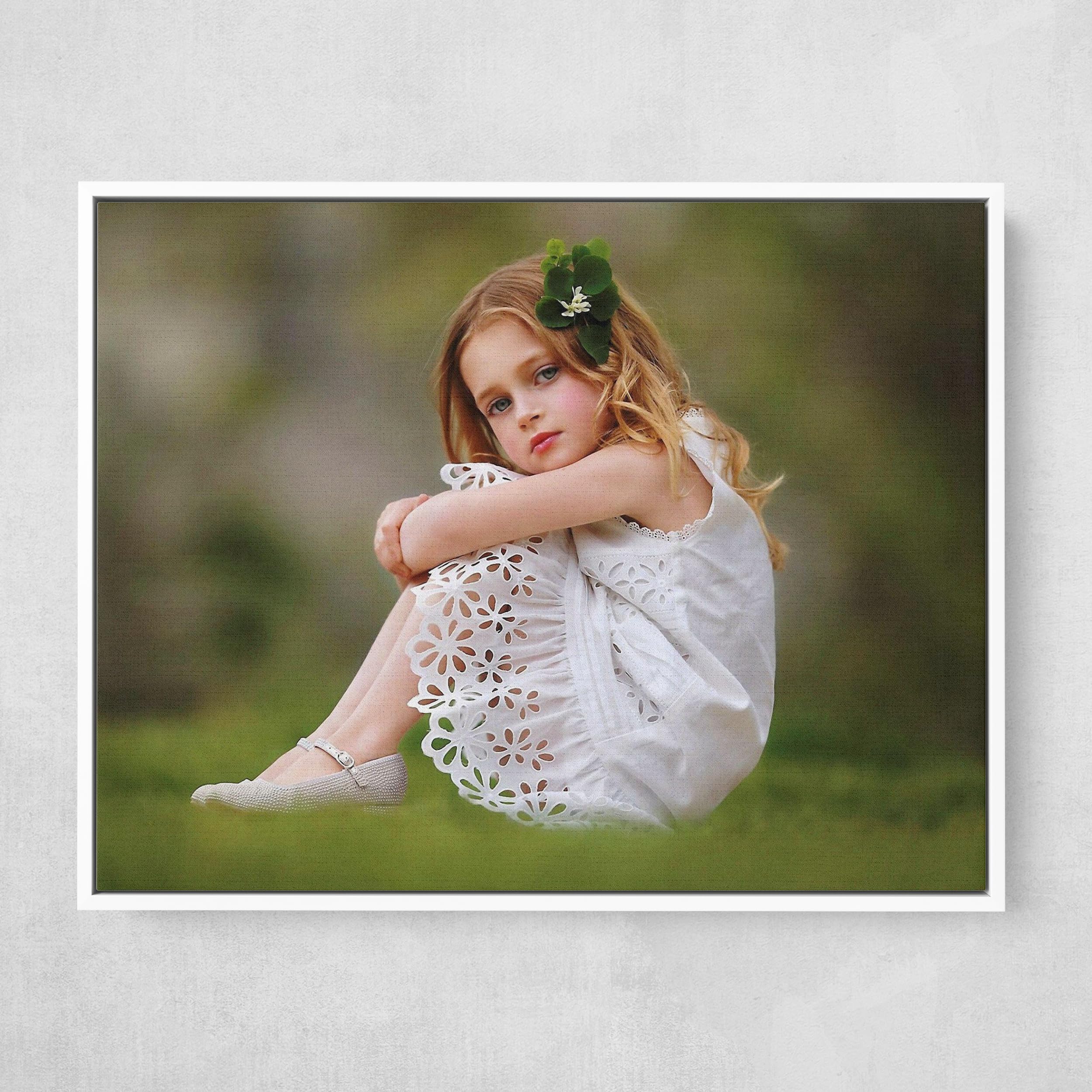 Personalized Custom Canvas Prints: Photo On Canvas (White 18X24)- Transform Your Photos Into Stunning Framed Wall Art Digitally