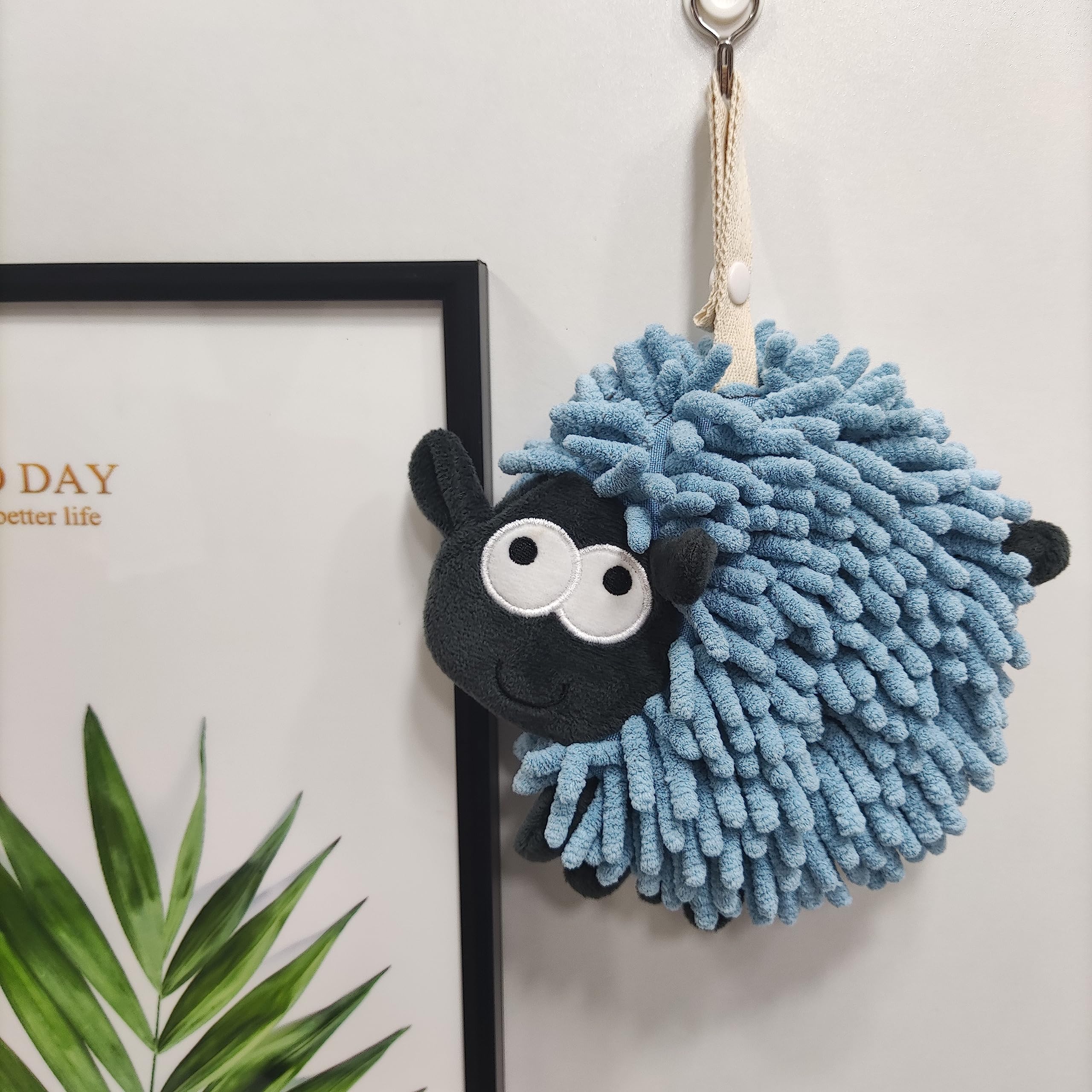Heikrdo Sheep Funny Hand Towels For Bathroom Kitchen - Cute Decorative Sheep Decor Hanging Washcloths Face Towels Super Absorben