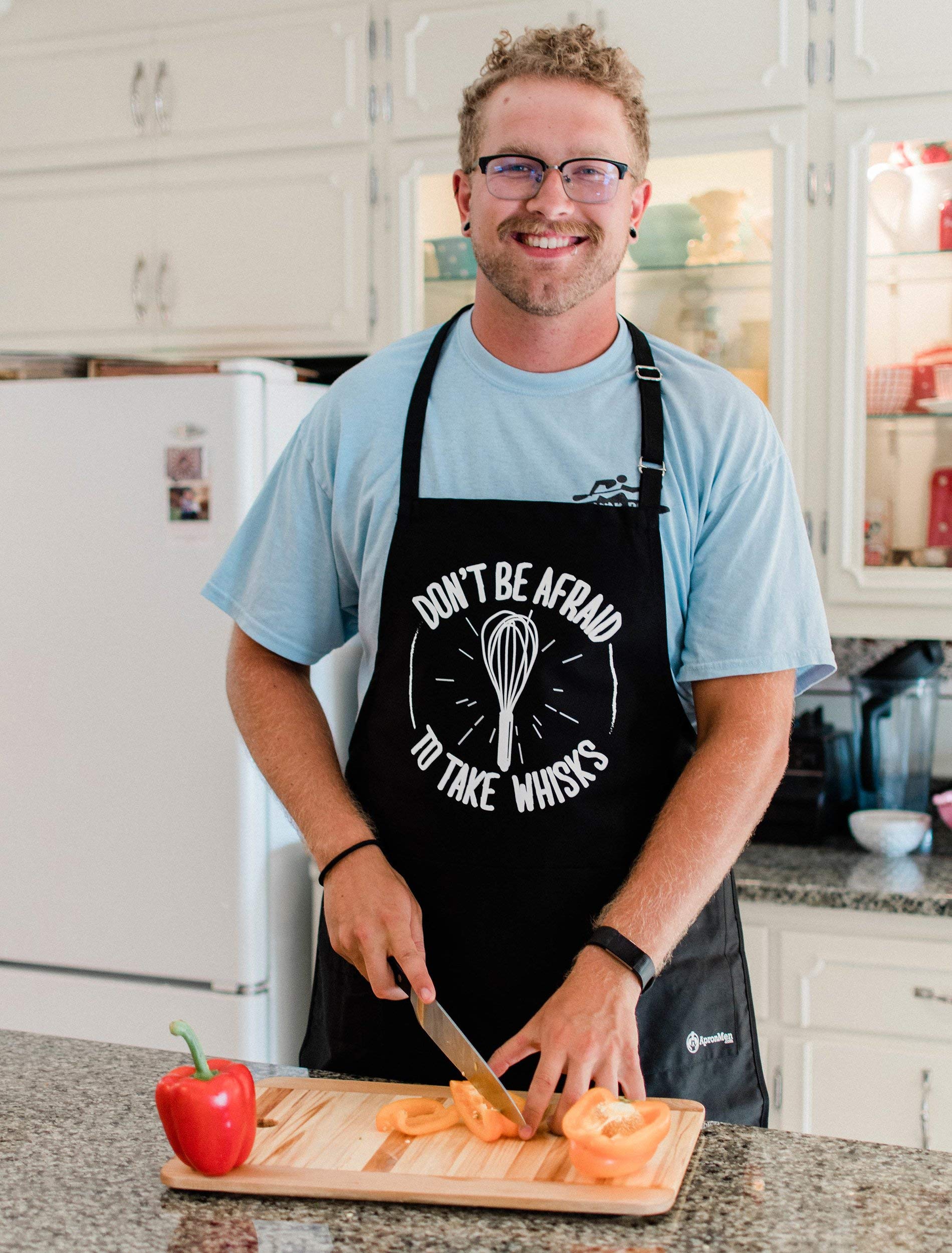 Apronmen, Take Whisks Bbq Grill Adjustable Apron For Men, Black, One Size