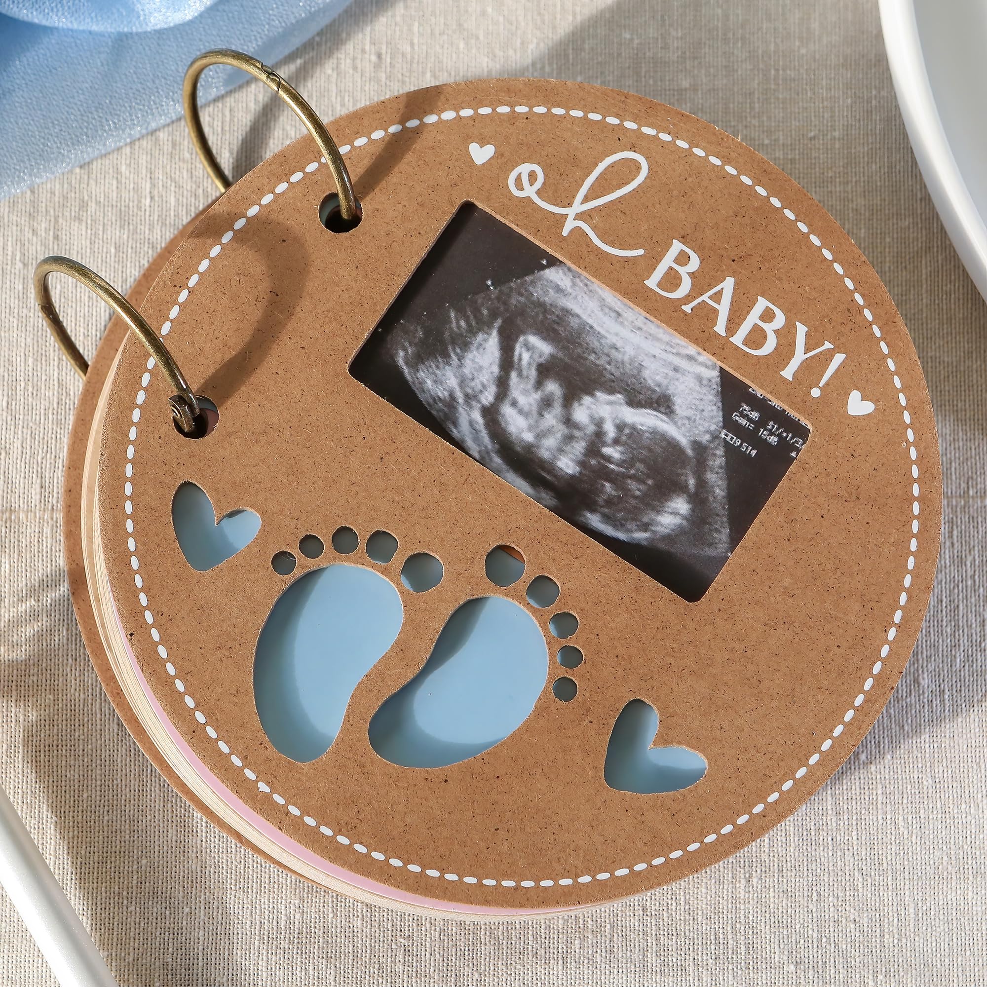 Kate Aspen Advice Book Circle Shape Baby Shower Game/Activity, One Size, Kraft Teddy Bear Prediction Card Keepsake