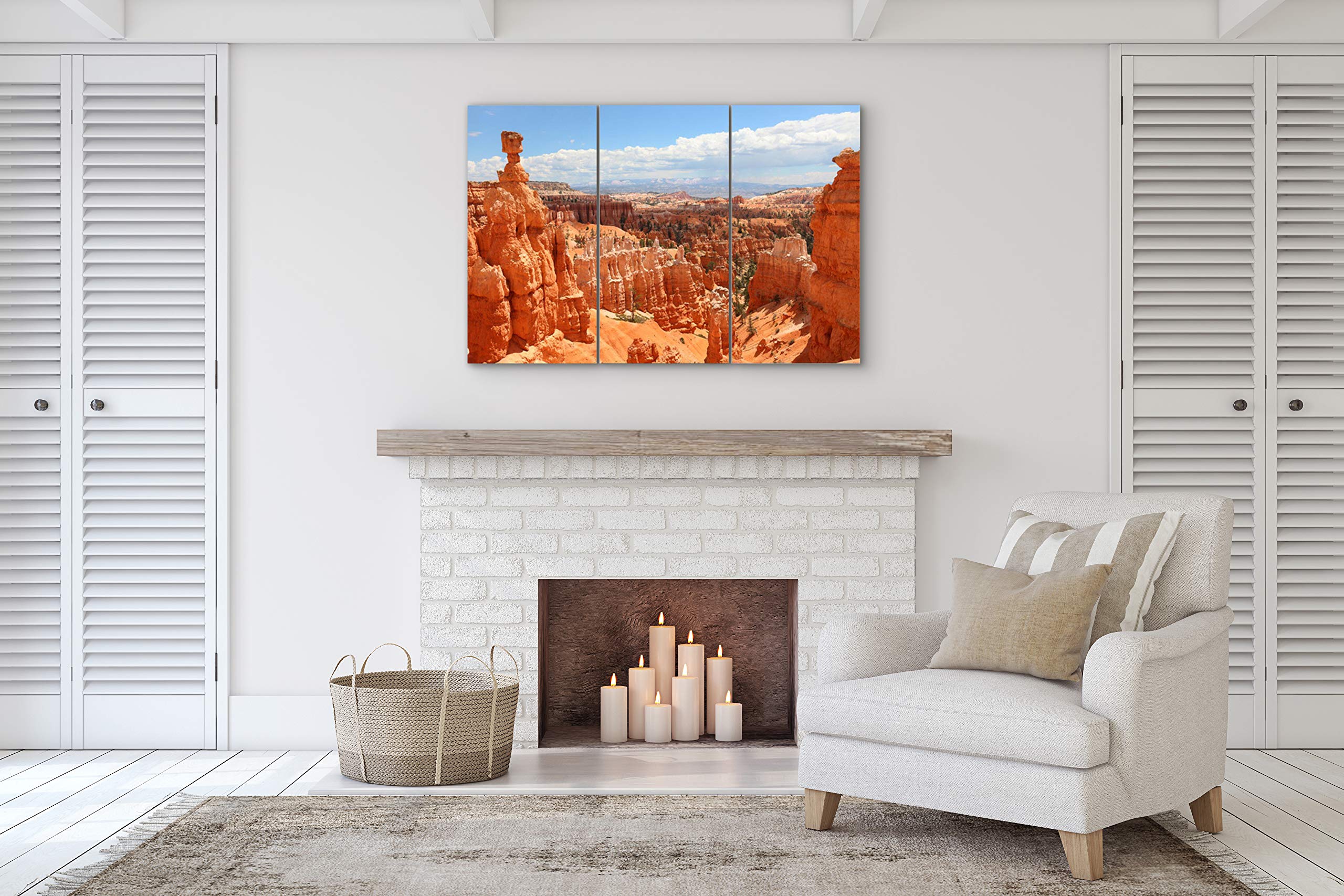 Desert Wall Art Decor - 3 Piece Set  Decorative Framed Desert Landscape Canvas Art Multi Panel Split Prints for Living Room  Kitchen  Bedroom  Office & Home Decor Gift