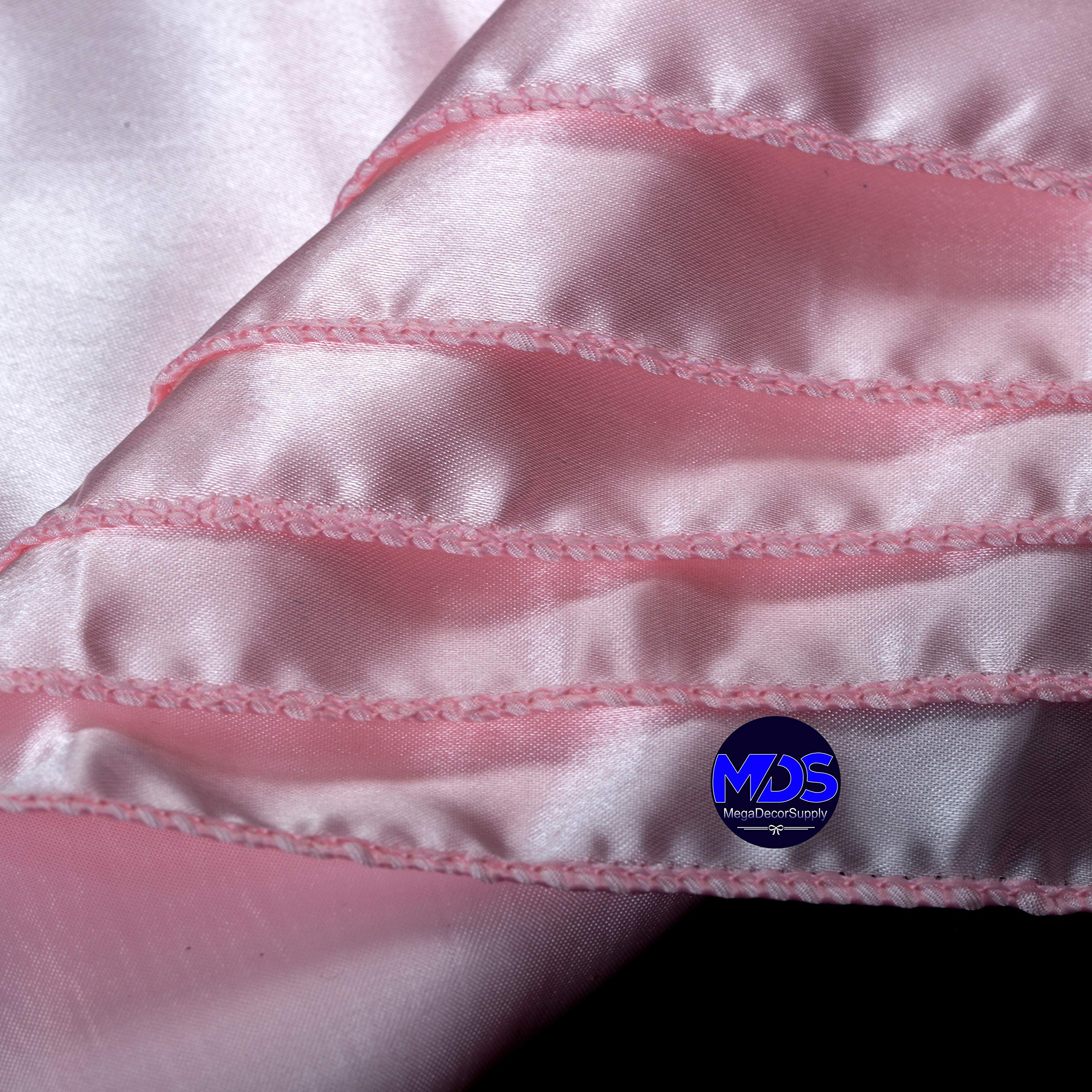Mds Pack Of 50 Wedding Satin 12''X 12'' Square Dinner Napkin Or Handkerchief For Wedding Banquet Decoration - Blush Pink