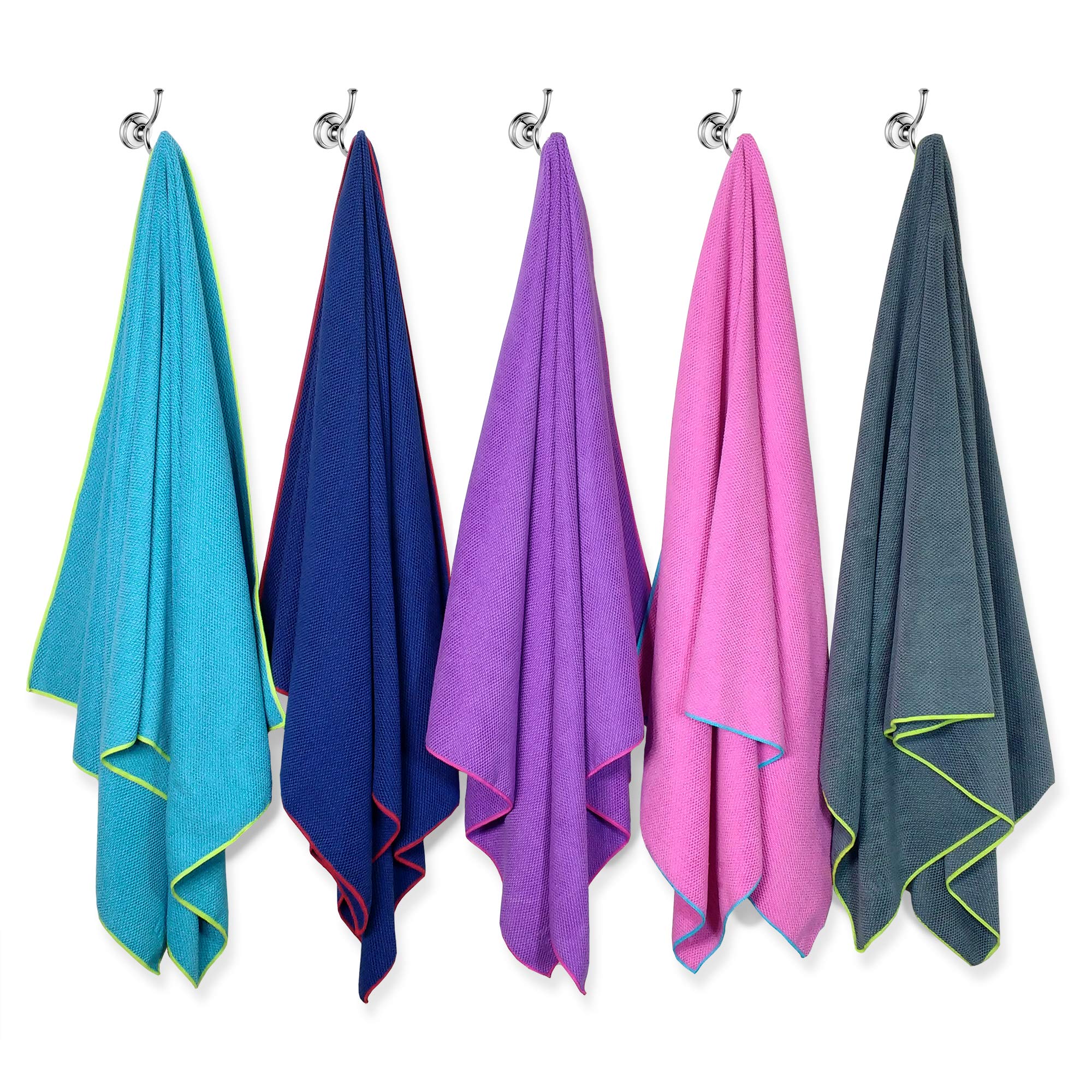 Flow Quick Dry Swim Towel With Hood - Microfiber Hooded Towel For Competitive Swimming And Other Water Sports (Blue)