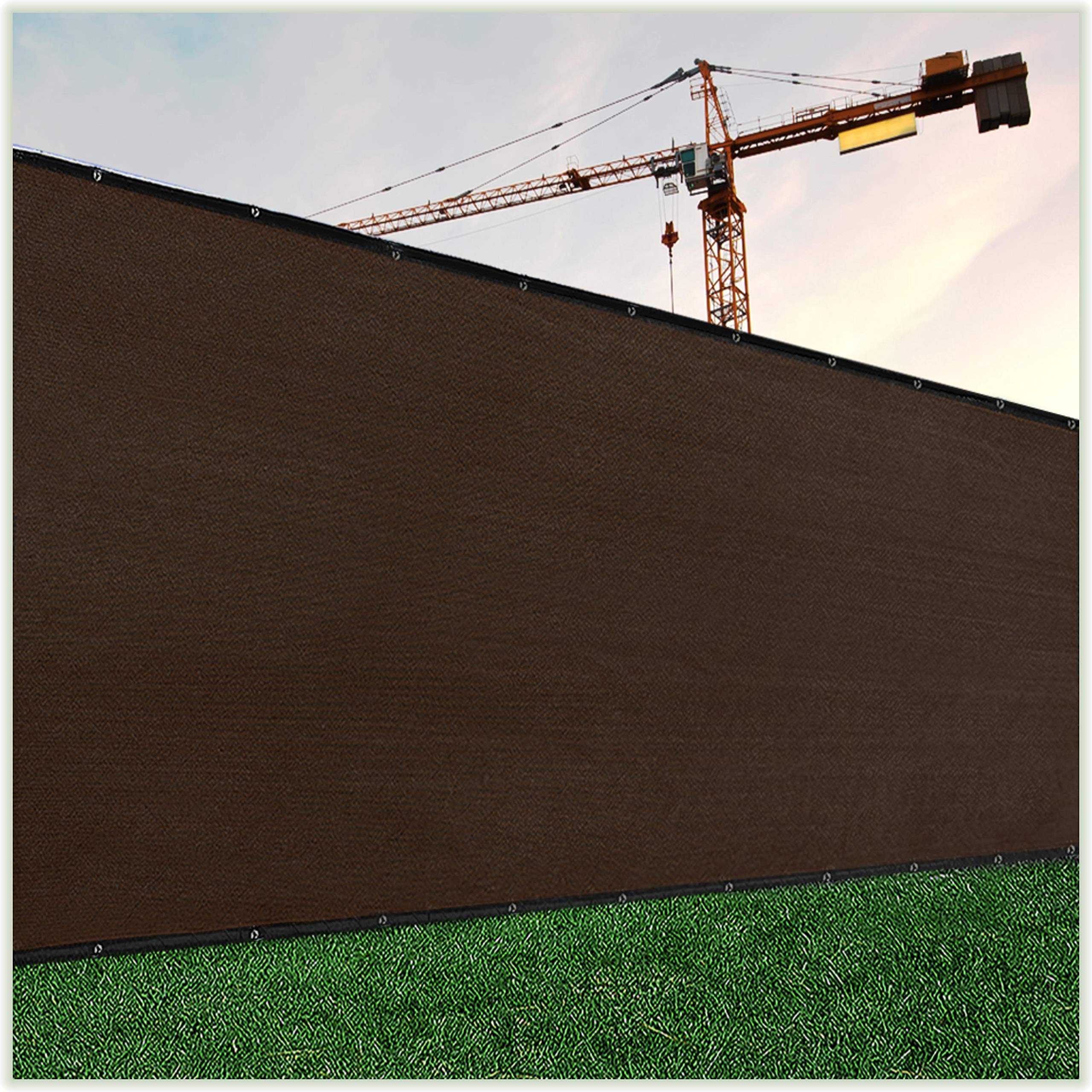 Colourtree Customized Size Fence Screen Privacy Screen Brown 8 X 150 - Commercial Grade 170 Gsm - Heavy Duty - 3 Years Warranty