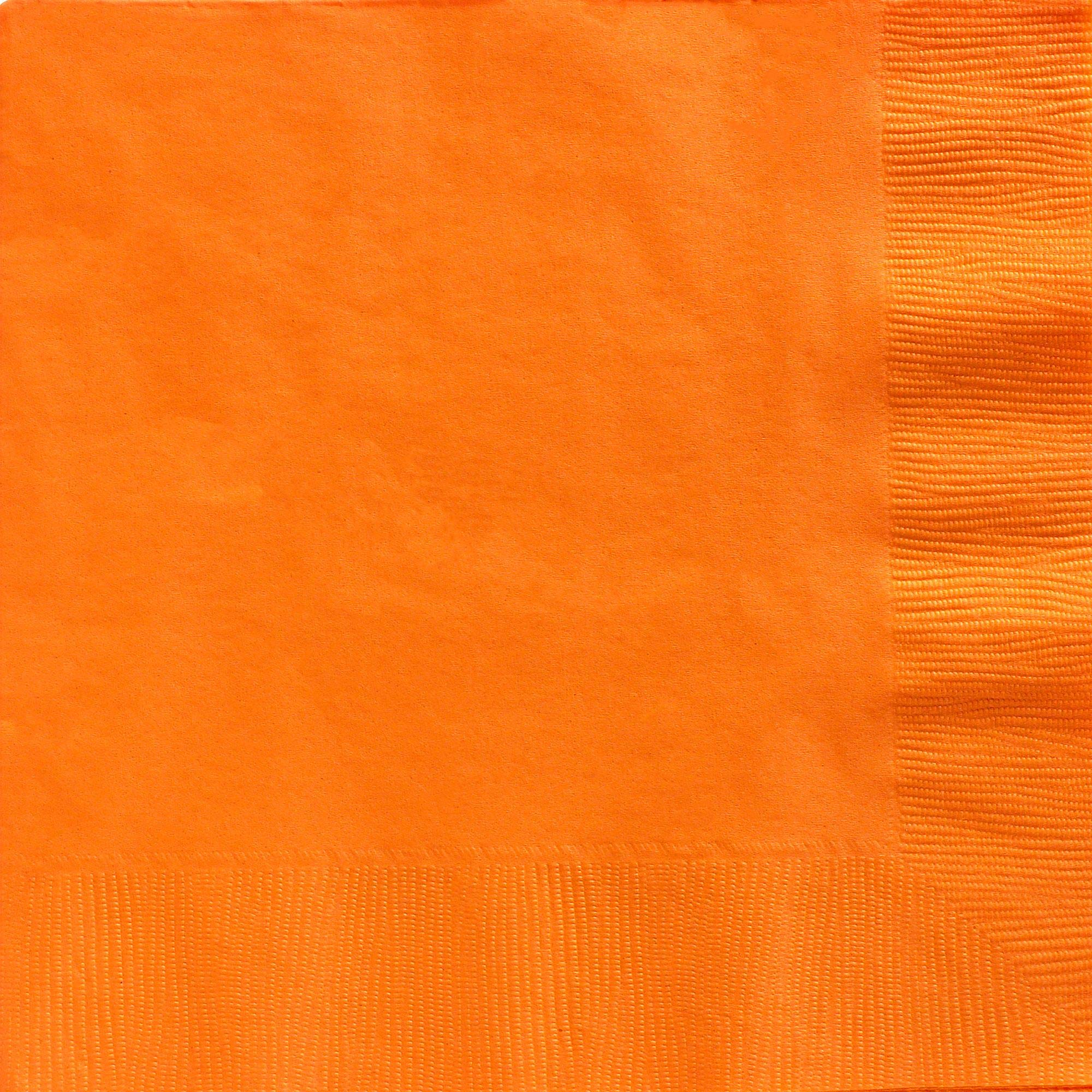 Orange Peel 2-Ply Dinner Napkins - 8'' (Pack Of 40) - Vibrant & Durable Paper Napkins For Parties, Events & Everyday Use