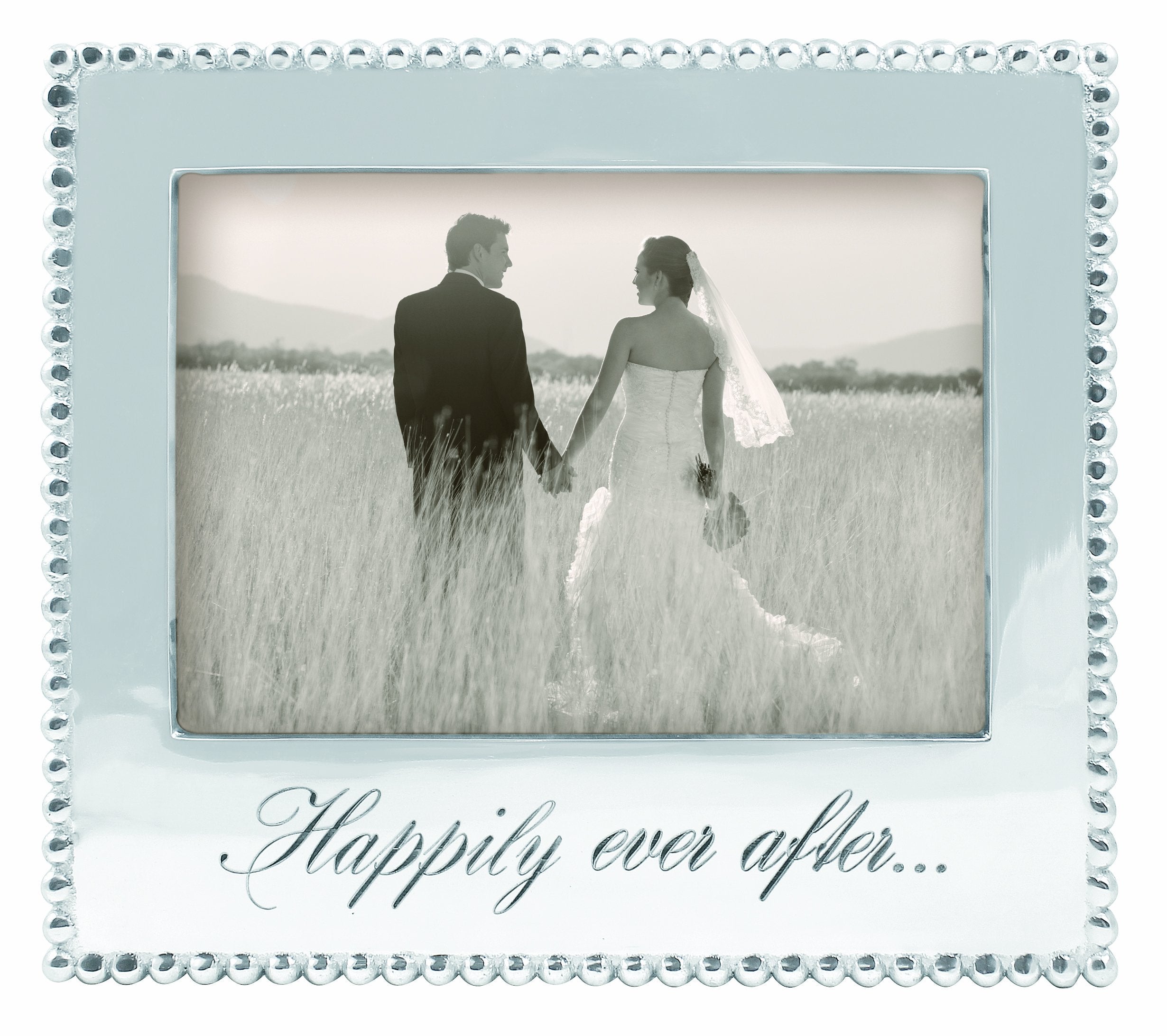 Mariposa 3911HE Happily Ever After Frame, 5 x 7, Silver