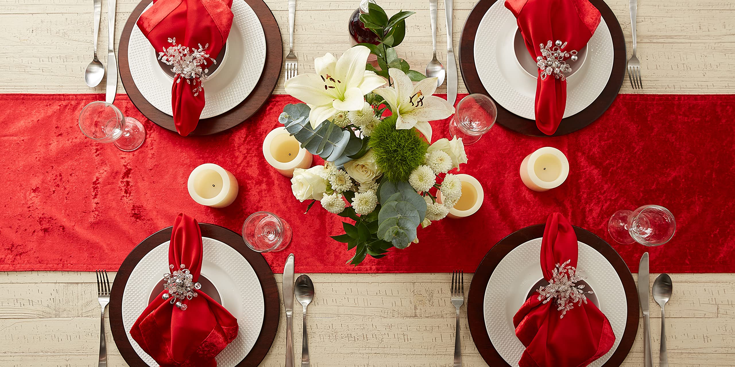 RED VELVET TABLE RUNNER 14x108