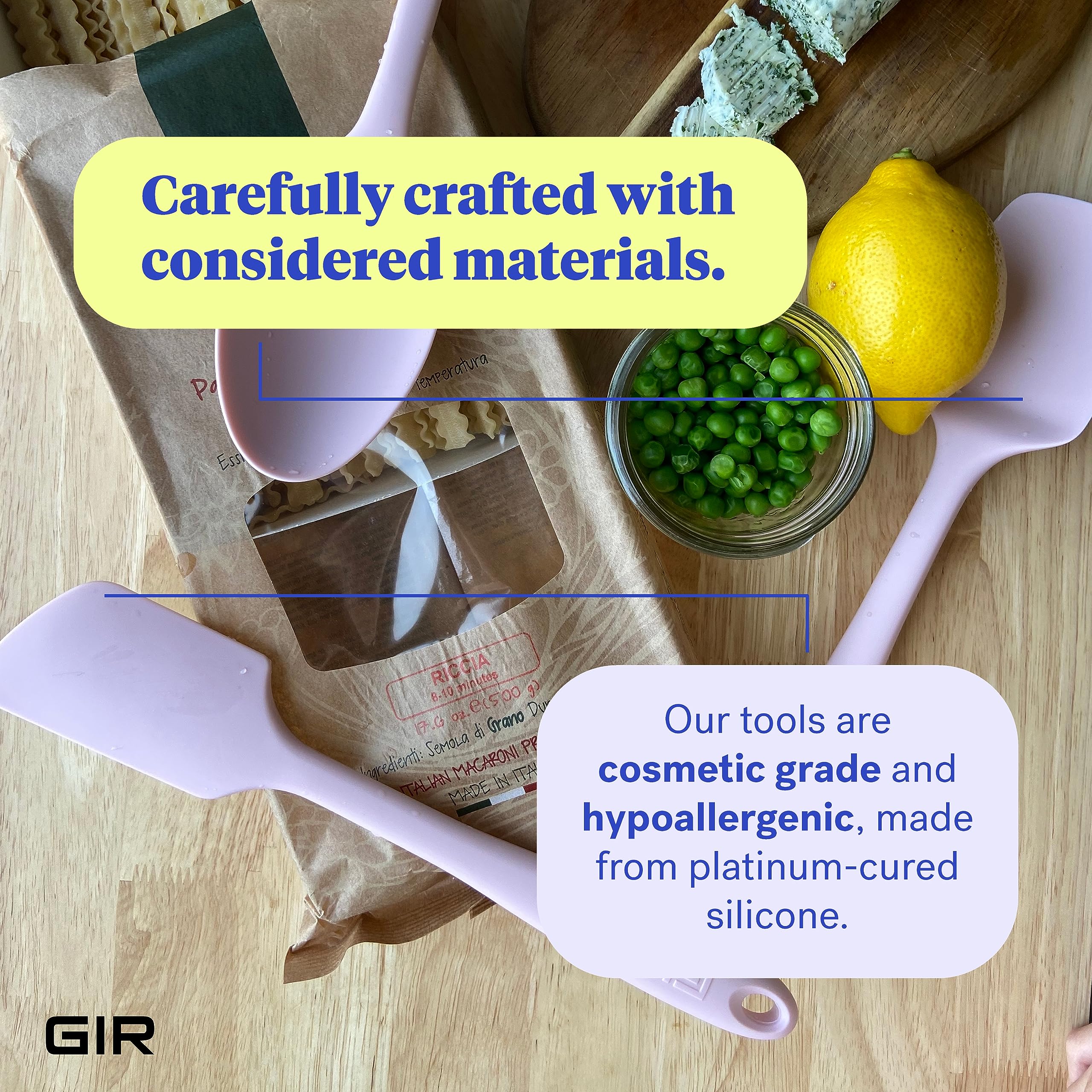 Gir: Get It Right - 5 Piece Silicone Utensil Set - Ladle, Spatula, Flip, Spoon & Spoonula - Non-Stick - Heat Resistant - Dishwas