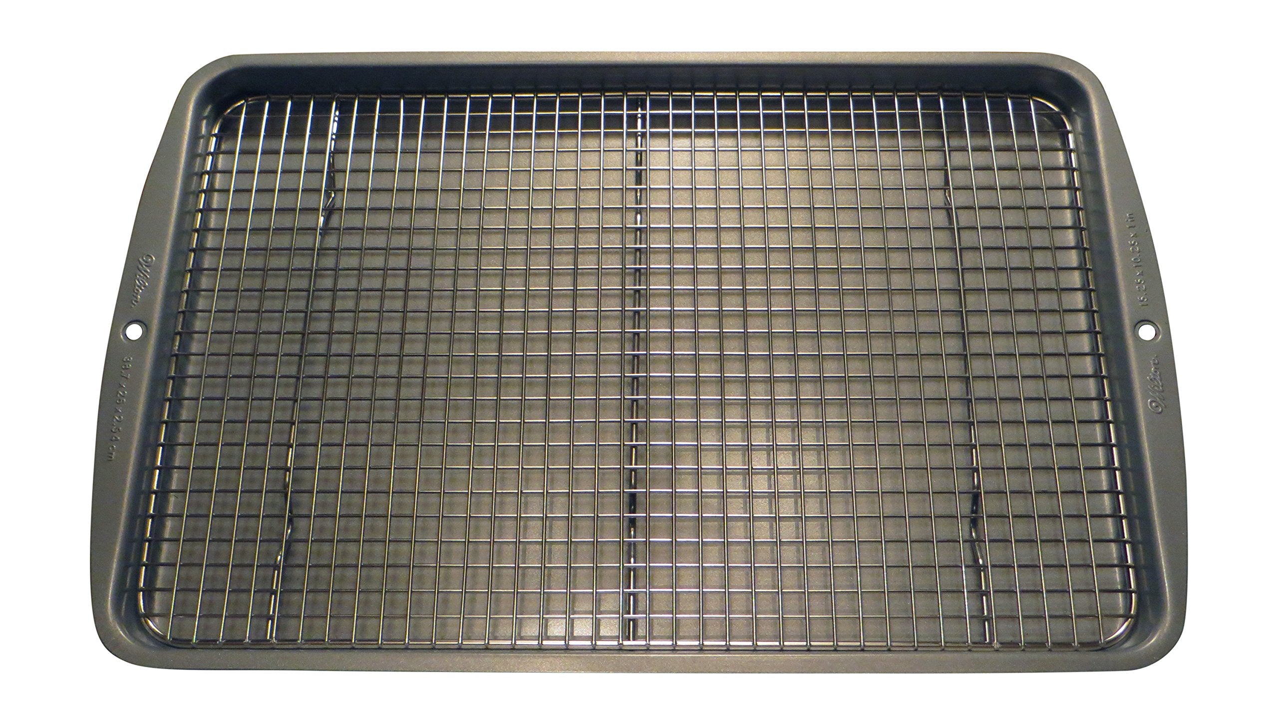 Hamilton Housewares Stainless Steel Cooling Rack - Heavy Duty and Oven Safe  Good for Cooling  Baking and Roasting - Fits 15 1/4'' X 10 1/4'' Baking Pans - Perfect for Cookies  Cakes & More (10'' x 15'')
