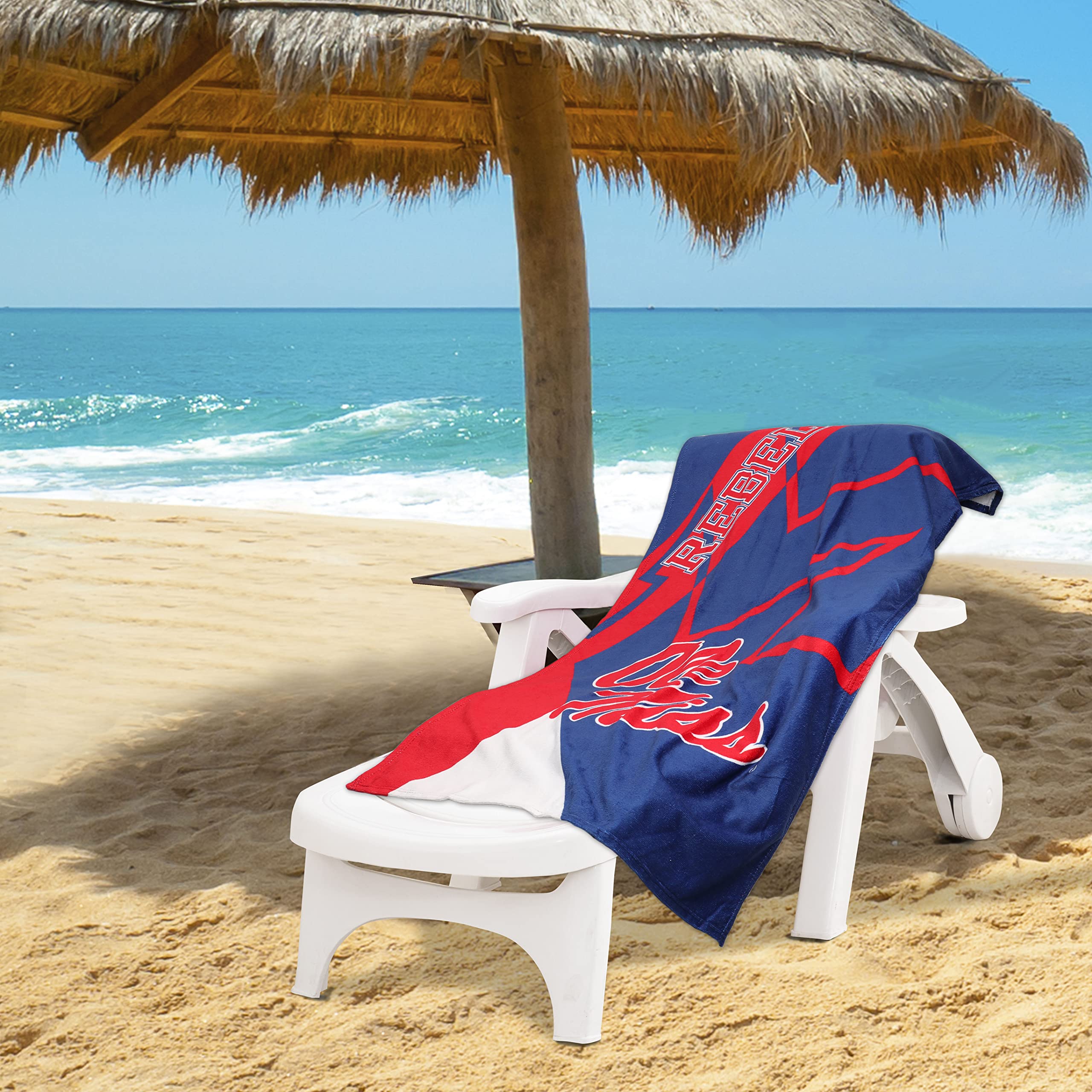Northwest University of Mississippi Ole Miss 30 x 60 Inch Beach Towel, Puzzle Design
