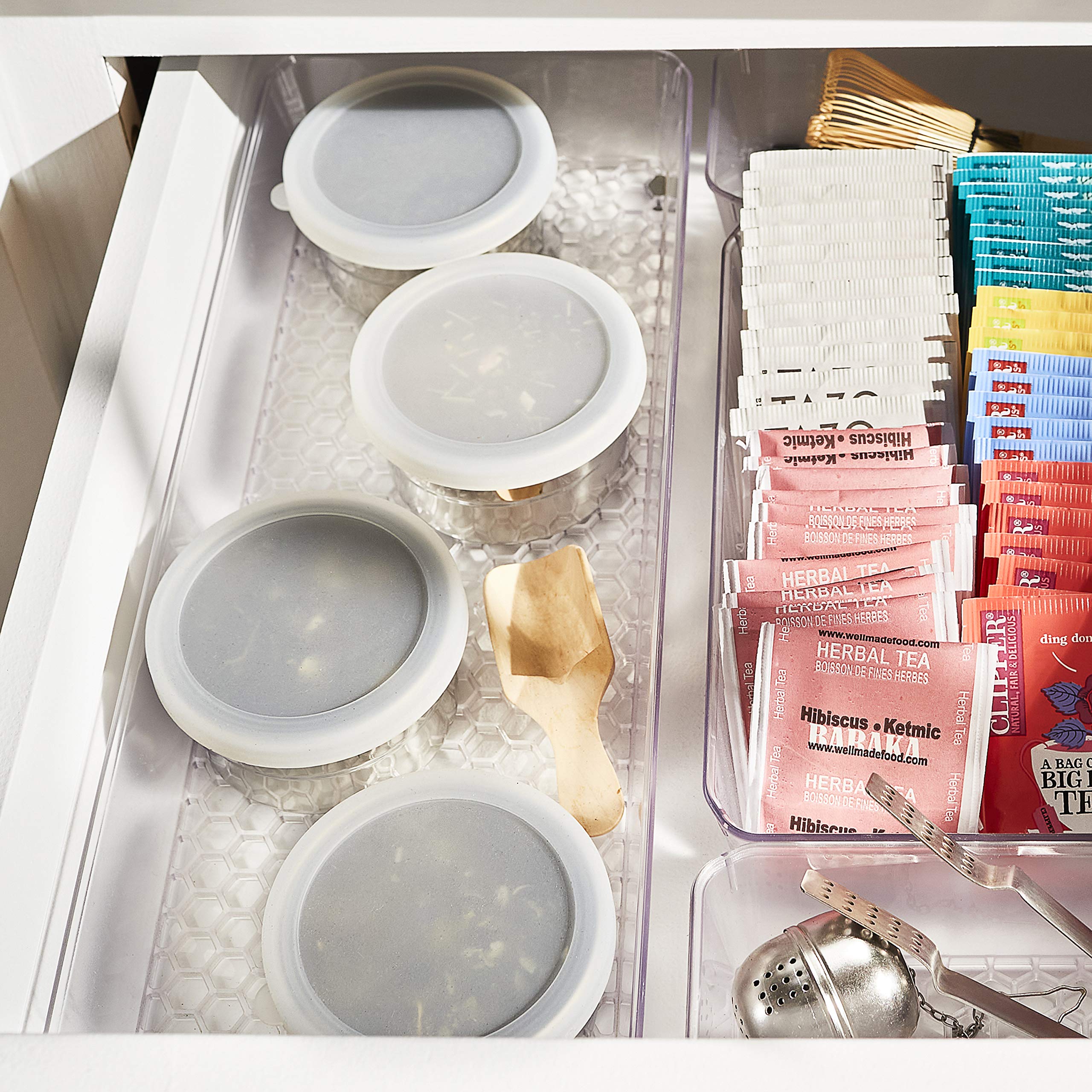 Spectrum Diversified Hexa 6'' X 15'' X 2'' Buildup-Resistant Bathroom, Easy-To-Clean Kitchen Utensil Drawers, Desk Organizer Tra