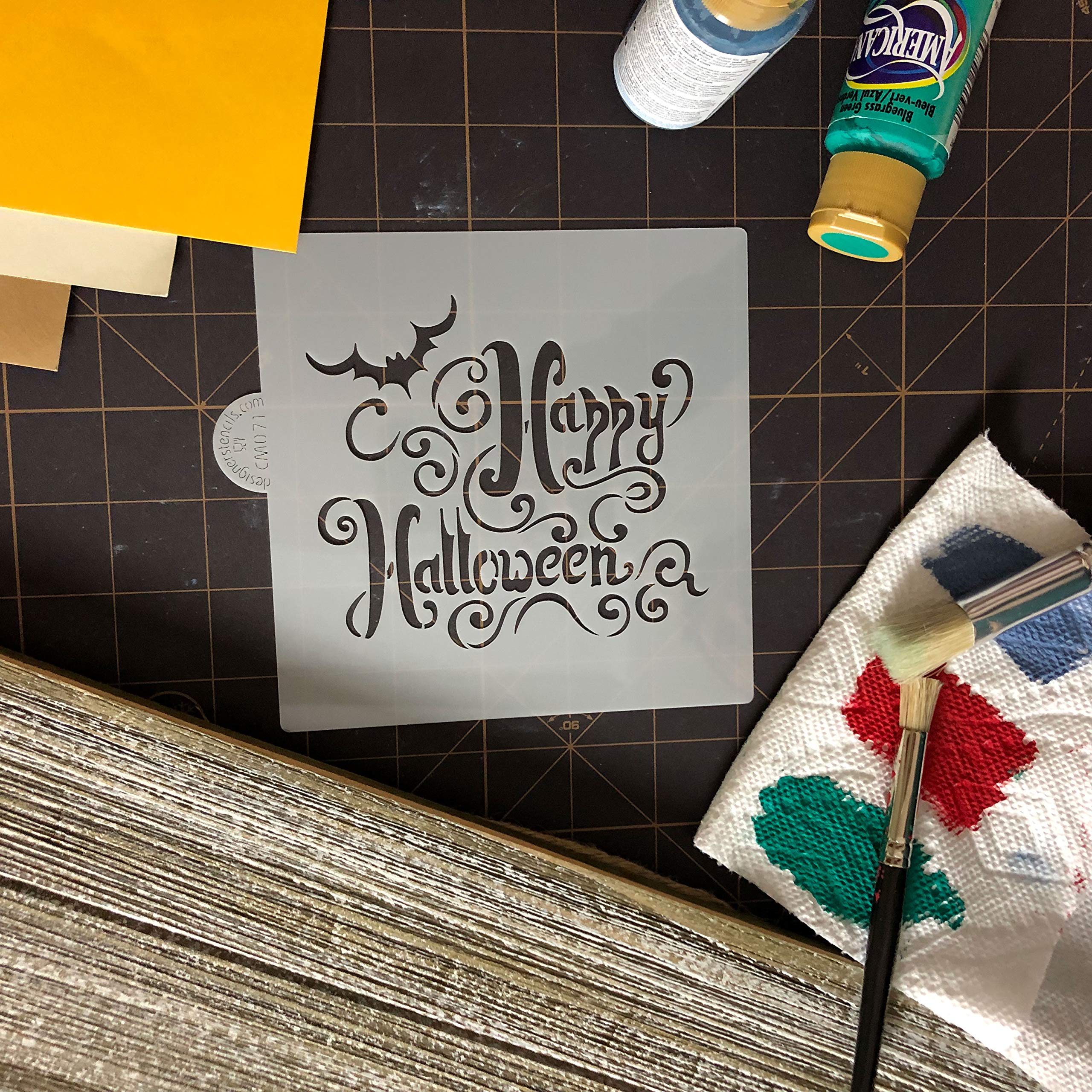 Happy Halloween Lettering Cookie And Craft Stencil By Designer Stencils