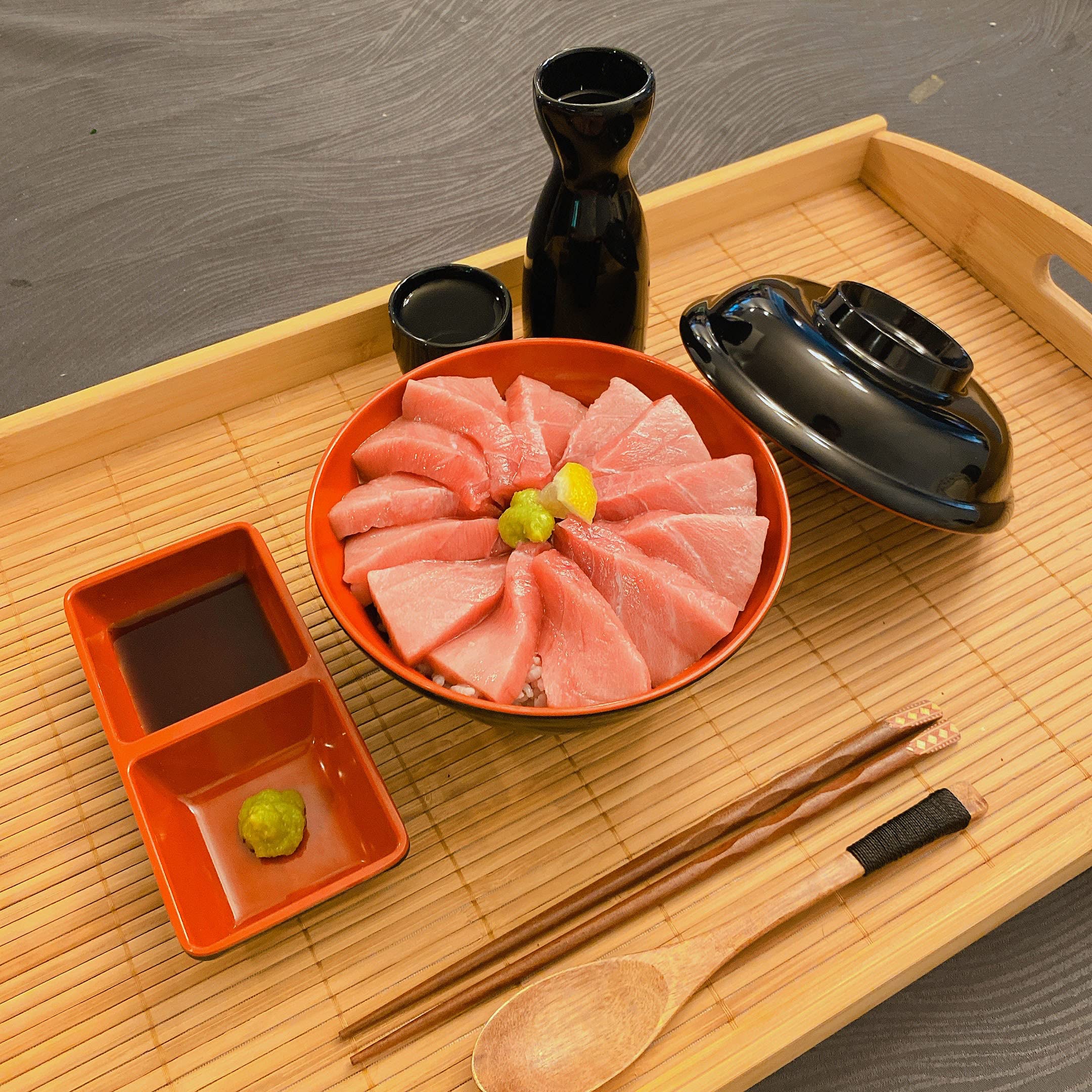 Japanbargain , Large Bamboo Tray With Handle For Tea Lunch Dinner Butler Serving Tray Shelf Tray, 20 X 13''