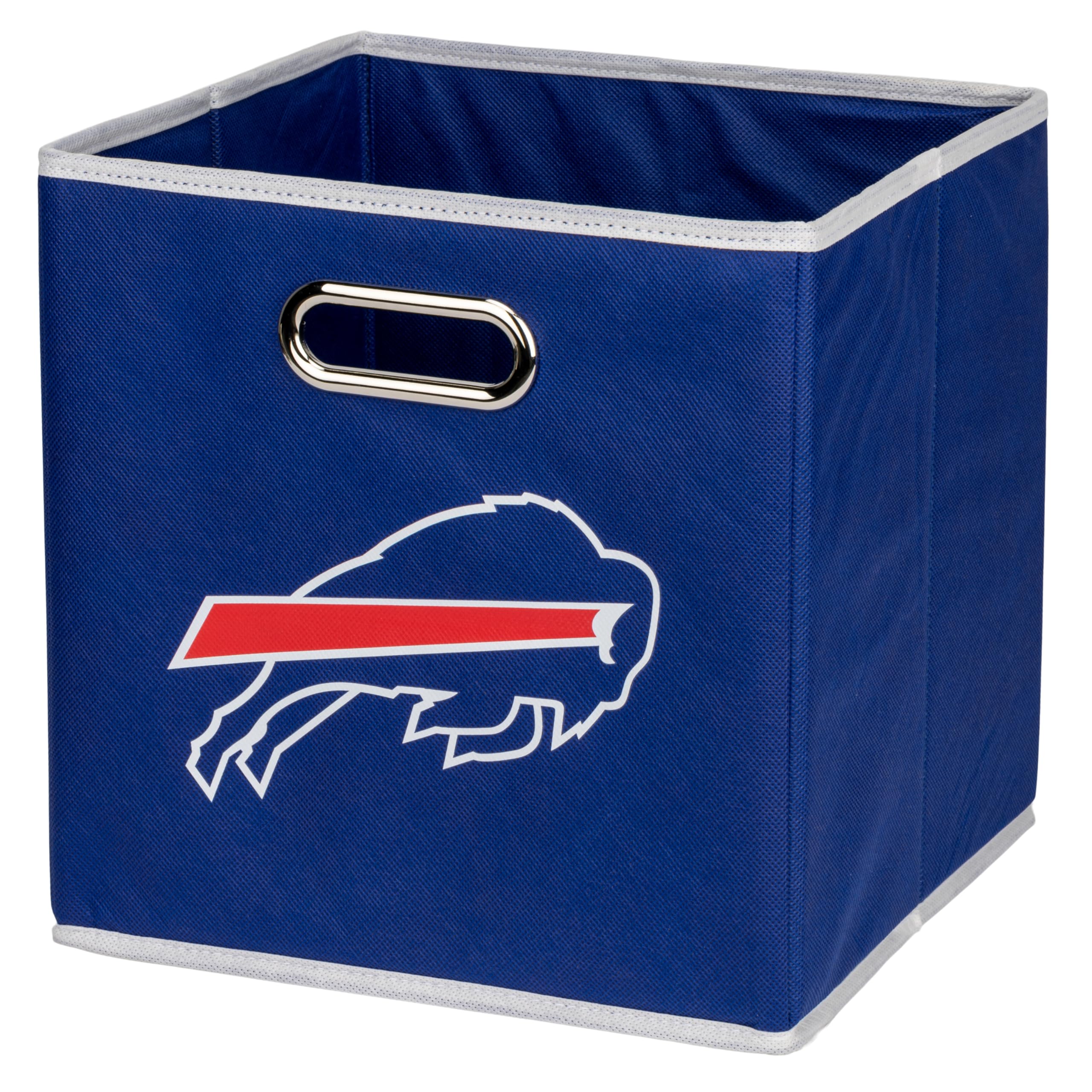Franklin Sports Buffalo Bills NFL Storage Bin - Collapsible Cube Container + Storage Basket - NFL Office, Bedroom + Living Room 
