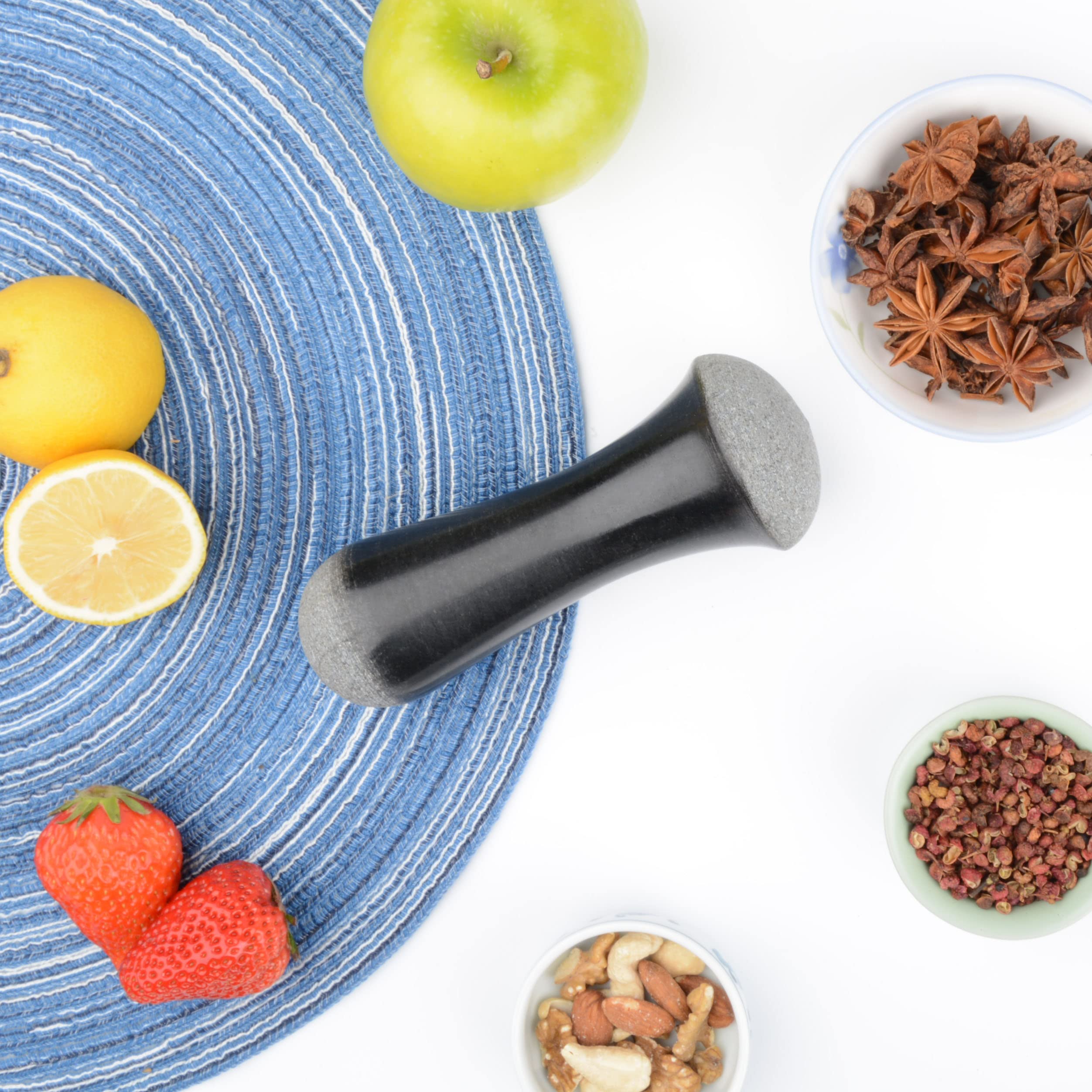 Tianman Granite Replacement Pestle 5.9'' Length Polished, Use Pestle On Both Ends (Only Pestle Mortar Not Included) (Granite Pol