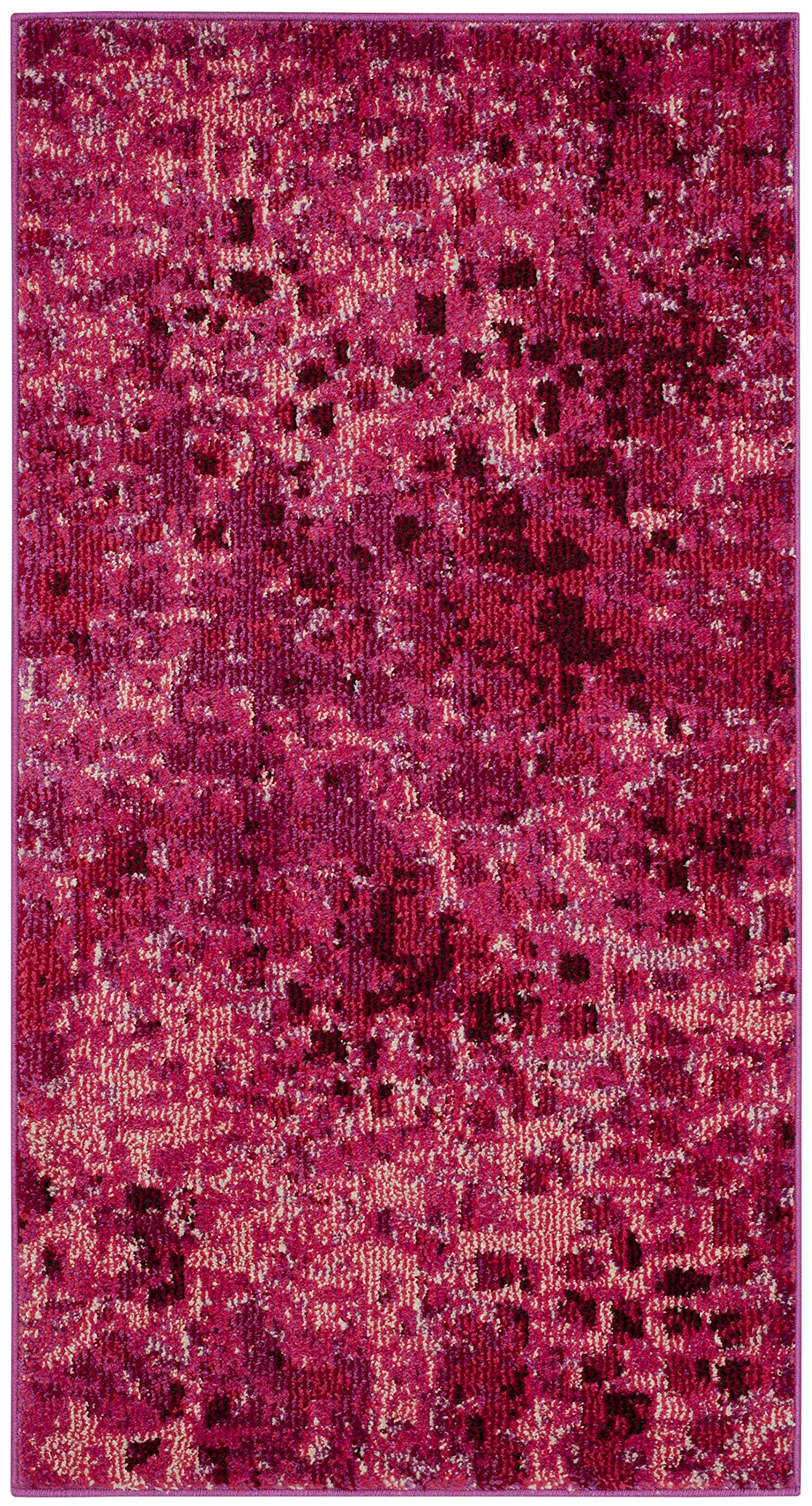 SAFAVIEH Monaco Collection Accent Rug - 22 x 4, Fuchsia, Boho Chic Abstract Watercolor Design, Non-Shedding & Easy Care, Ideal